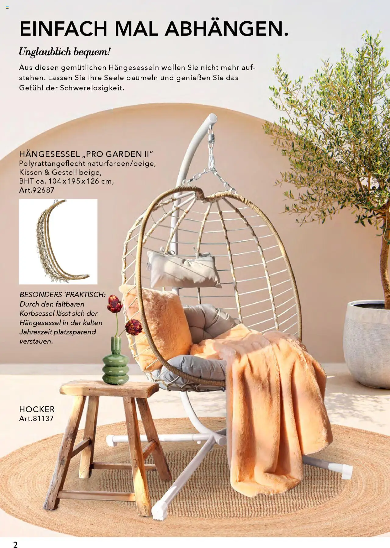 Rahaus Prospekt Gartenmöbel – gültig ab 07.04.2025 | Seite: 2 | Produkte: Hocker, Kissen