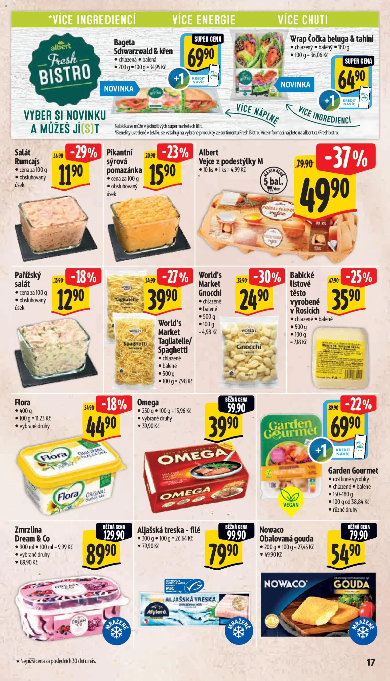 Albert leták - Supermarket od 25.02.2026 | Strana: 25 | Produkty: Gourmet, Gouda, Bageta, Těsto