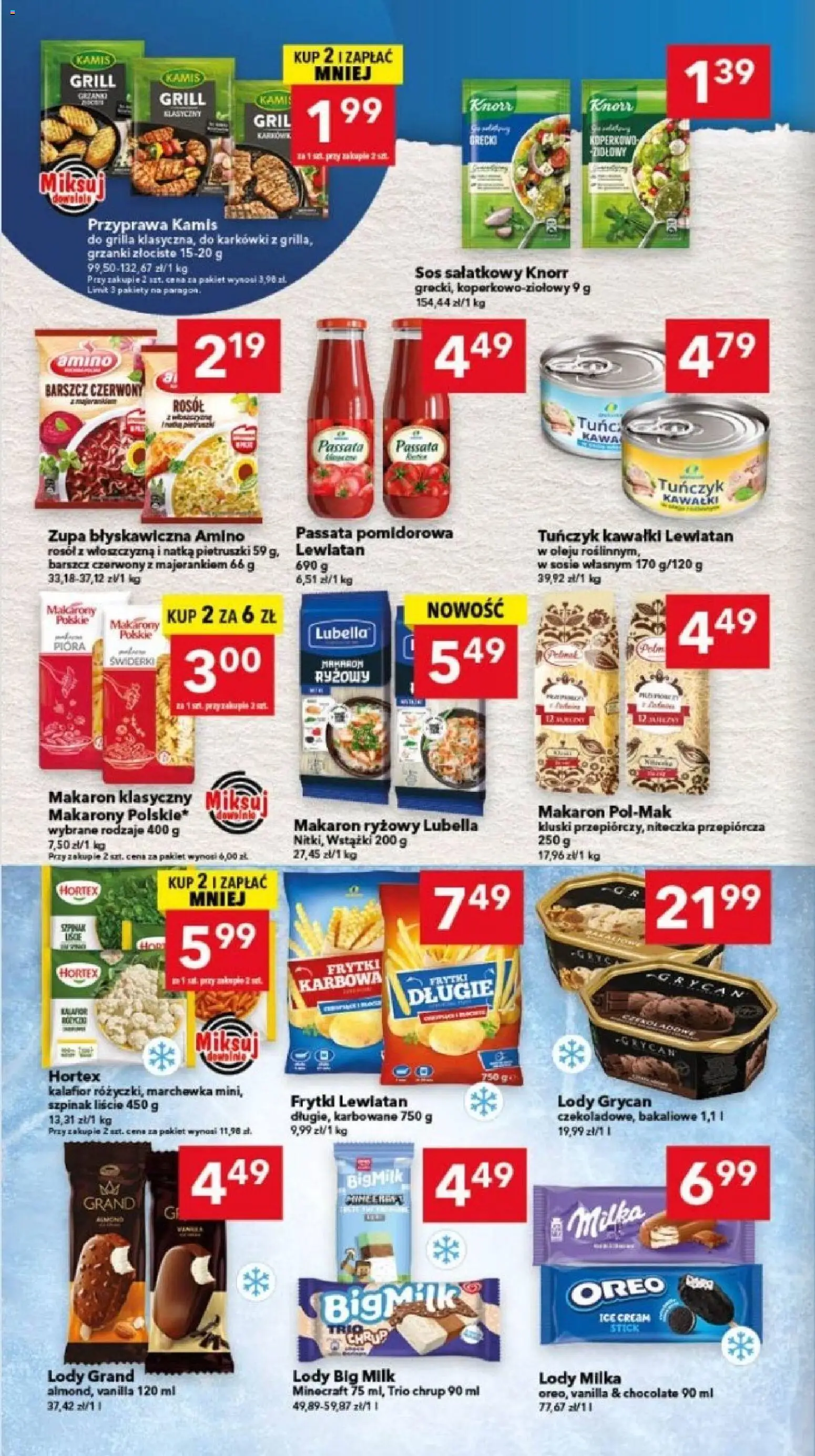 Lewiatan gazetka - Bydgoszcz od 09.04.2026 | Strona: 4 | Produkty: Kalafior, Big Milk, Frytki, Marchewka