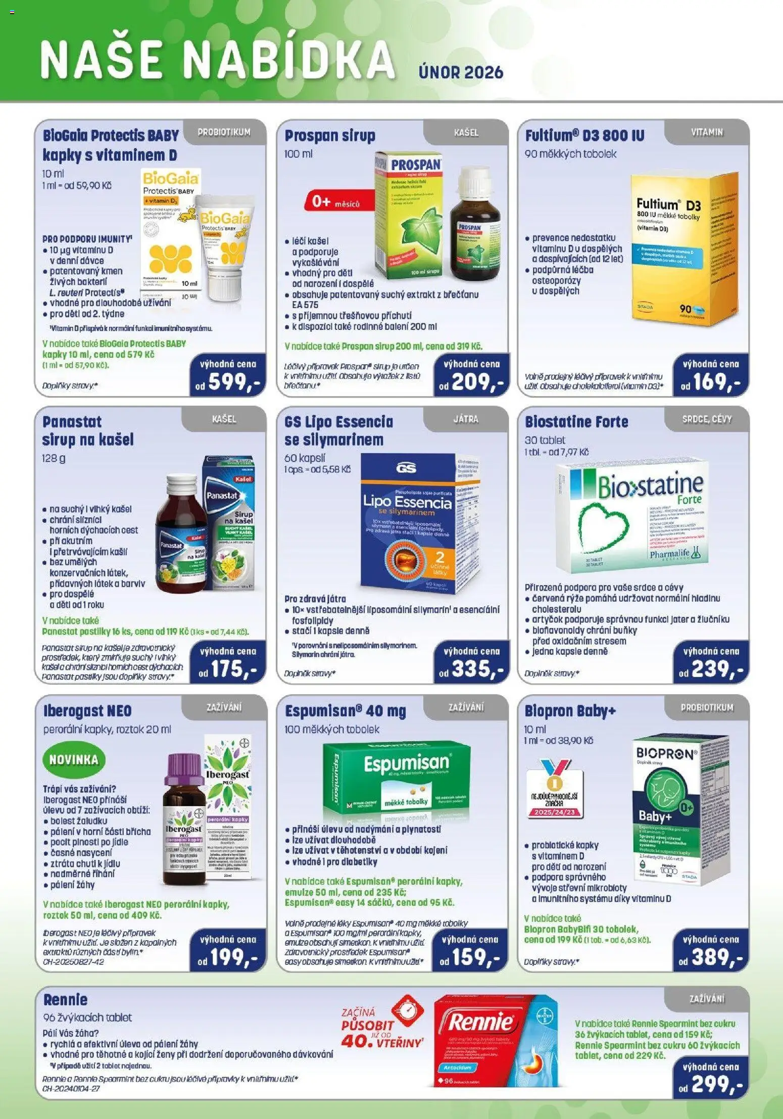 Pharmapoint leták od 01.02.2026 | Strana: 4 | Produkty: Kapsle, Tablet, Vitamin D, Sirup