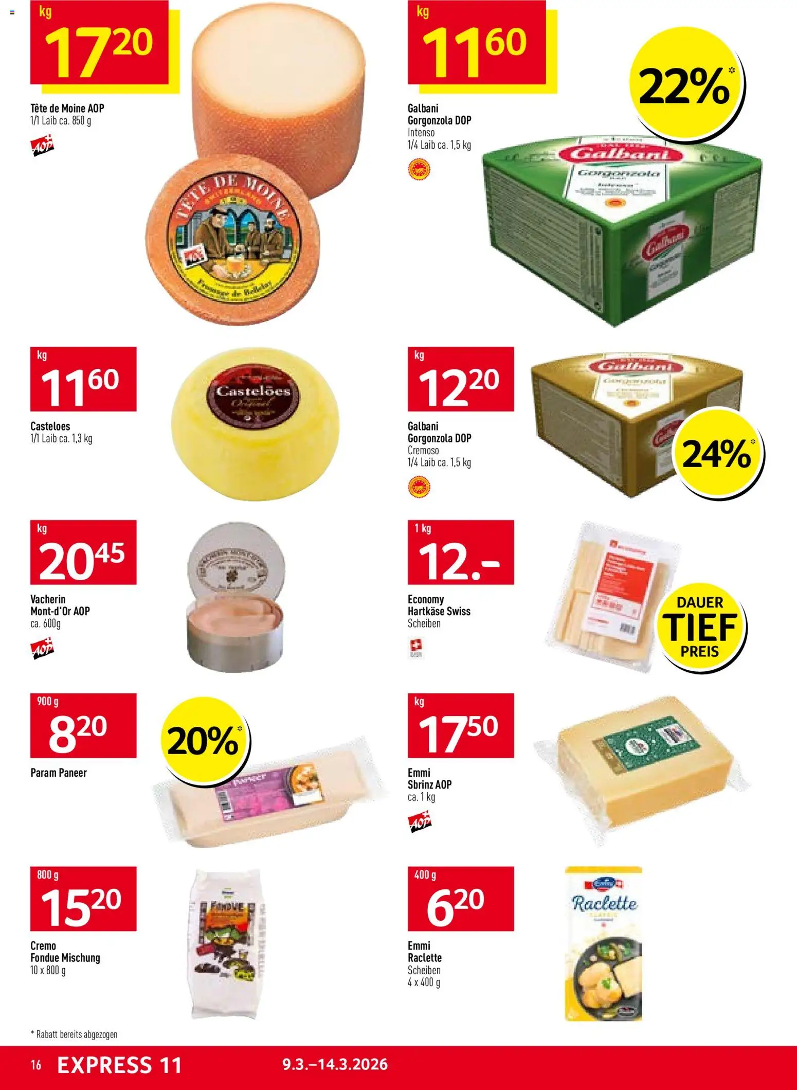 Prodega aktionen – gültig ab 09.03.2026 | Seite: 16 | Produkte: Raclette, Fondue
