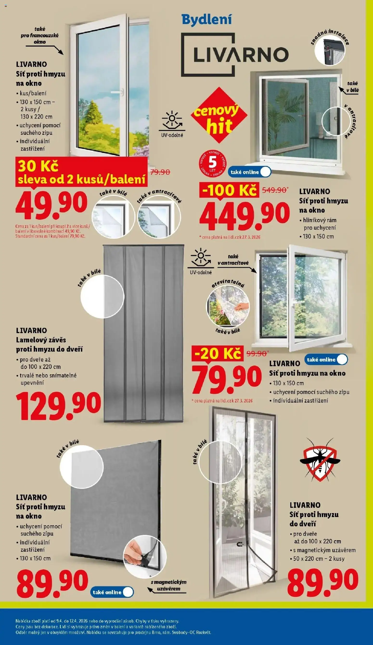 Lidl aktuální leták od 09.04.2026 | Strana: 27 | Produkty: Závěs, Síť, Síť proti hmyzu