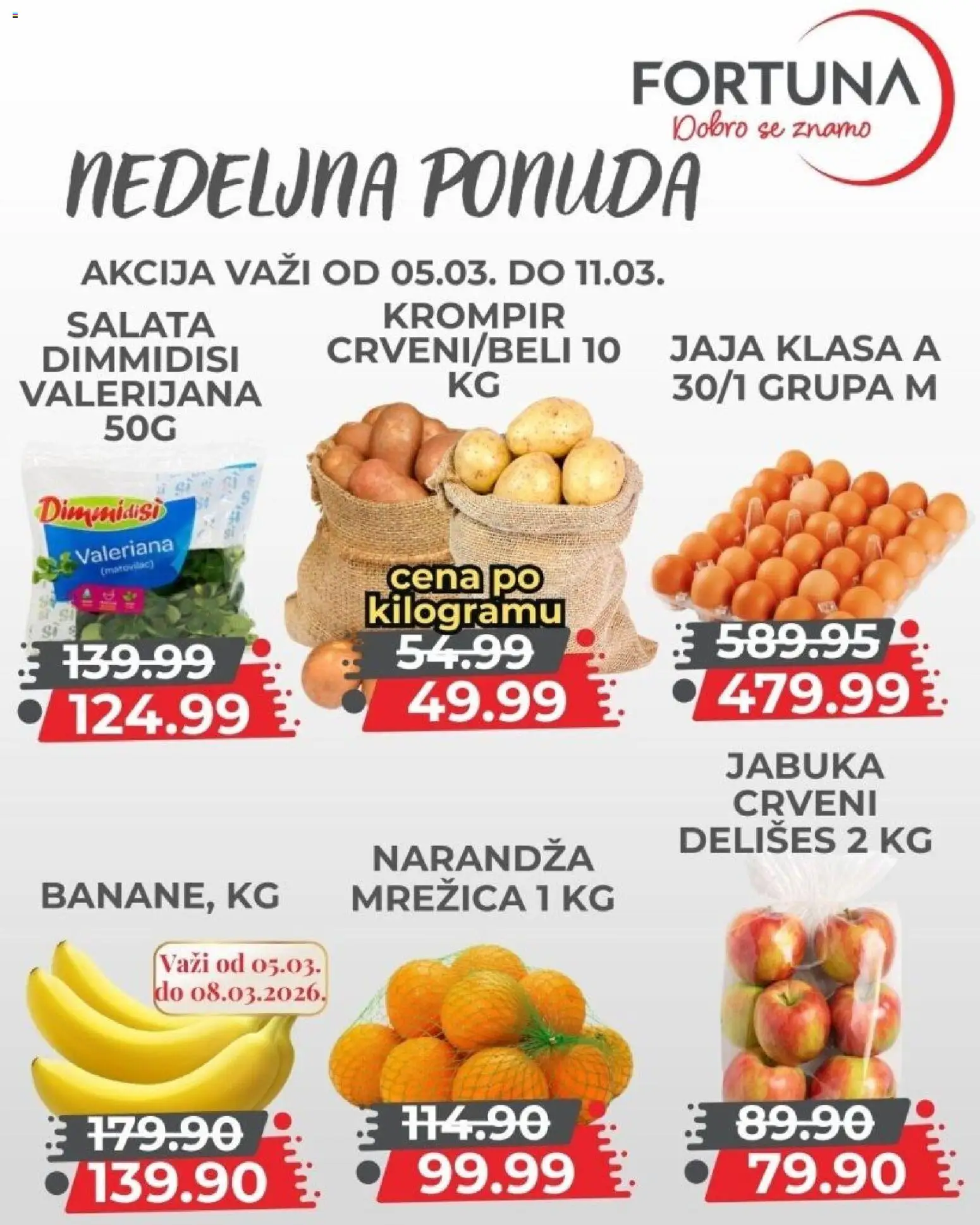Fortuna Market katalog - važi od 05.03.2026 | Strana: 3 | Proizvode: Salata, Krompir, Jaja