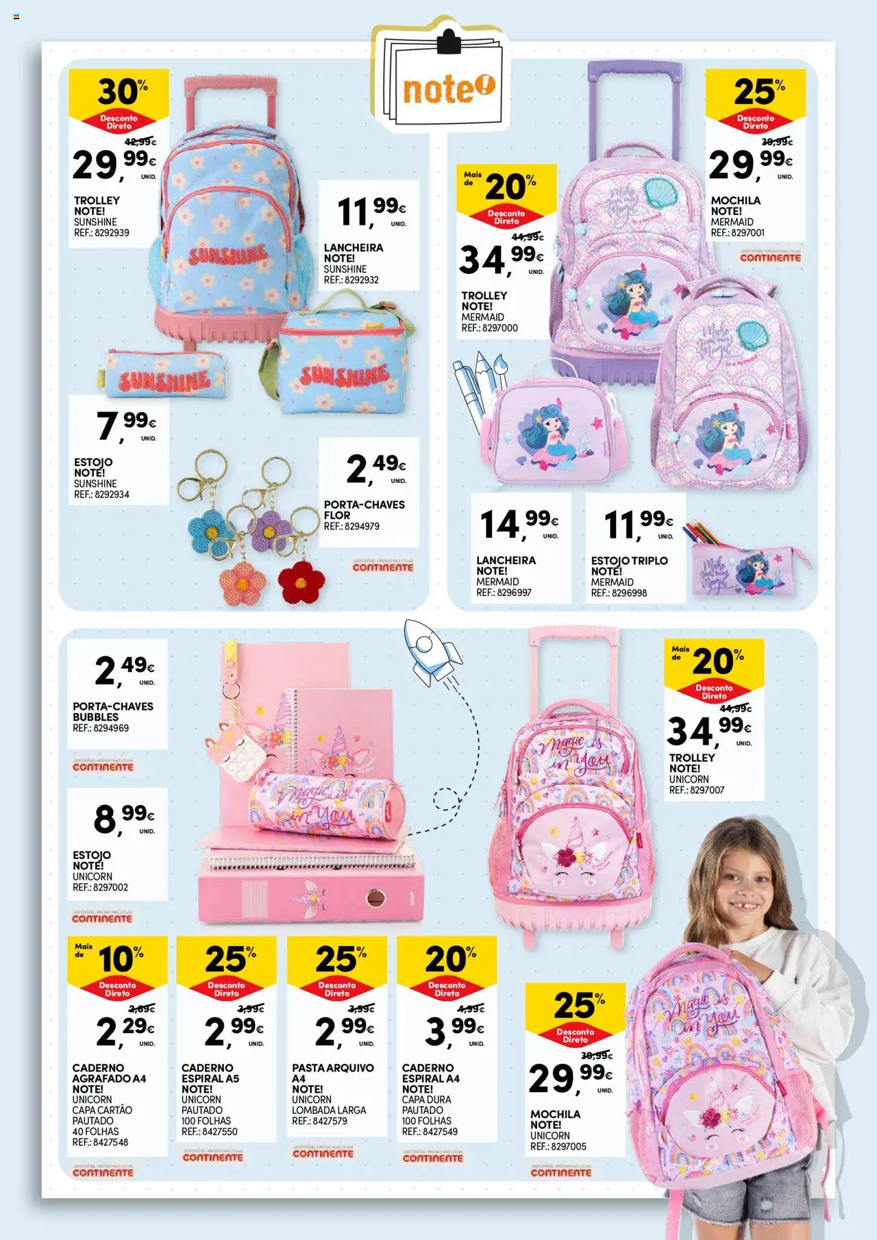 Continente - Regresso às Aulas: Regressamos com tudo │ válido de 12.08.2025 | Página: 18 | Produtos: Mochila, Caderno, Notebook