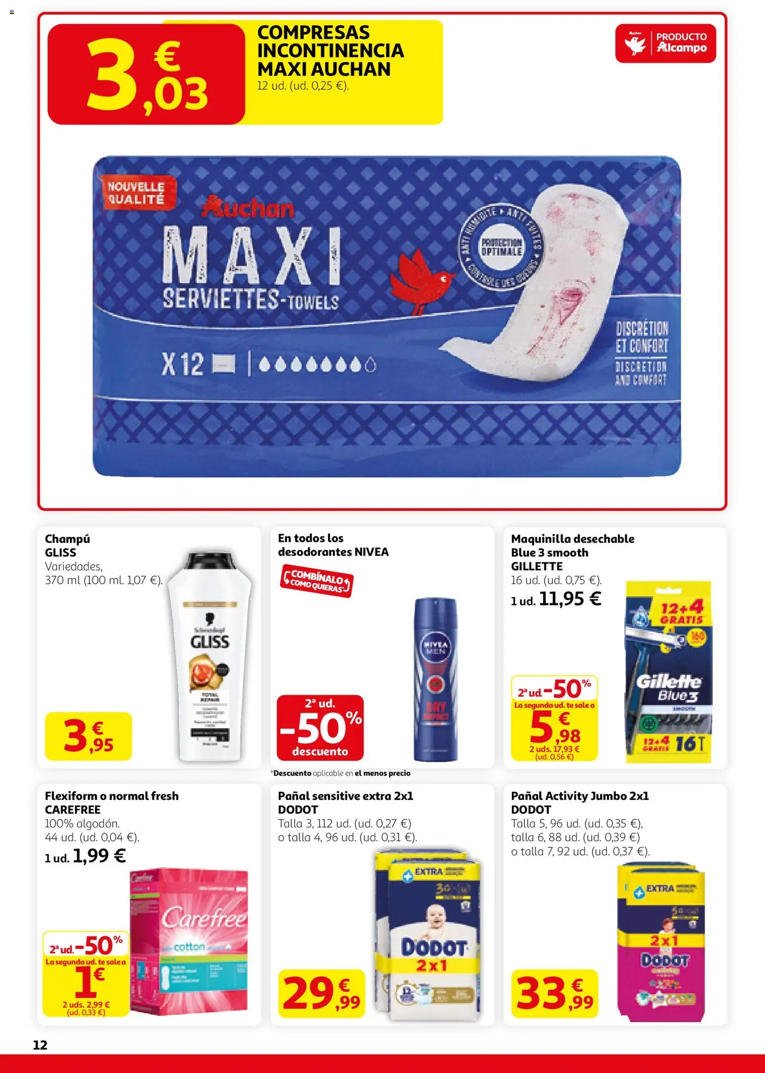 Alcampo - HP catalan  │ válido desde el 29.01.2026 | Página: 12 | Productos: Champú, Té, Γλυφιτζούρι