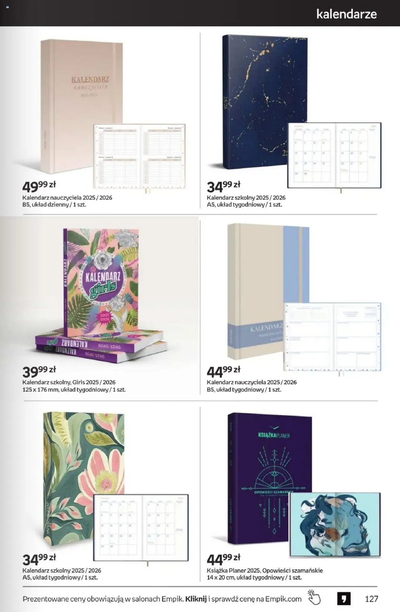 Empik promocje od 24.09.2025 | Strona: 127 | Produkty: Kalendarz, Kalendarz szkolny