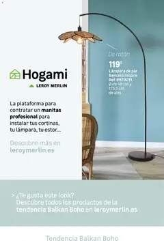Vista previa Leroy Merlin catálogo Decoración válido desde el 12.03.2026 | Página: 77 | Productos: Lámpara de pie, Lámpara