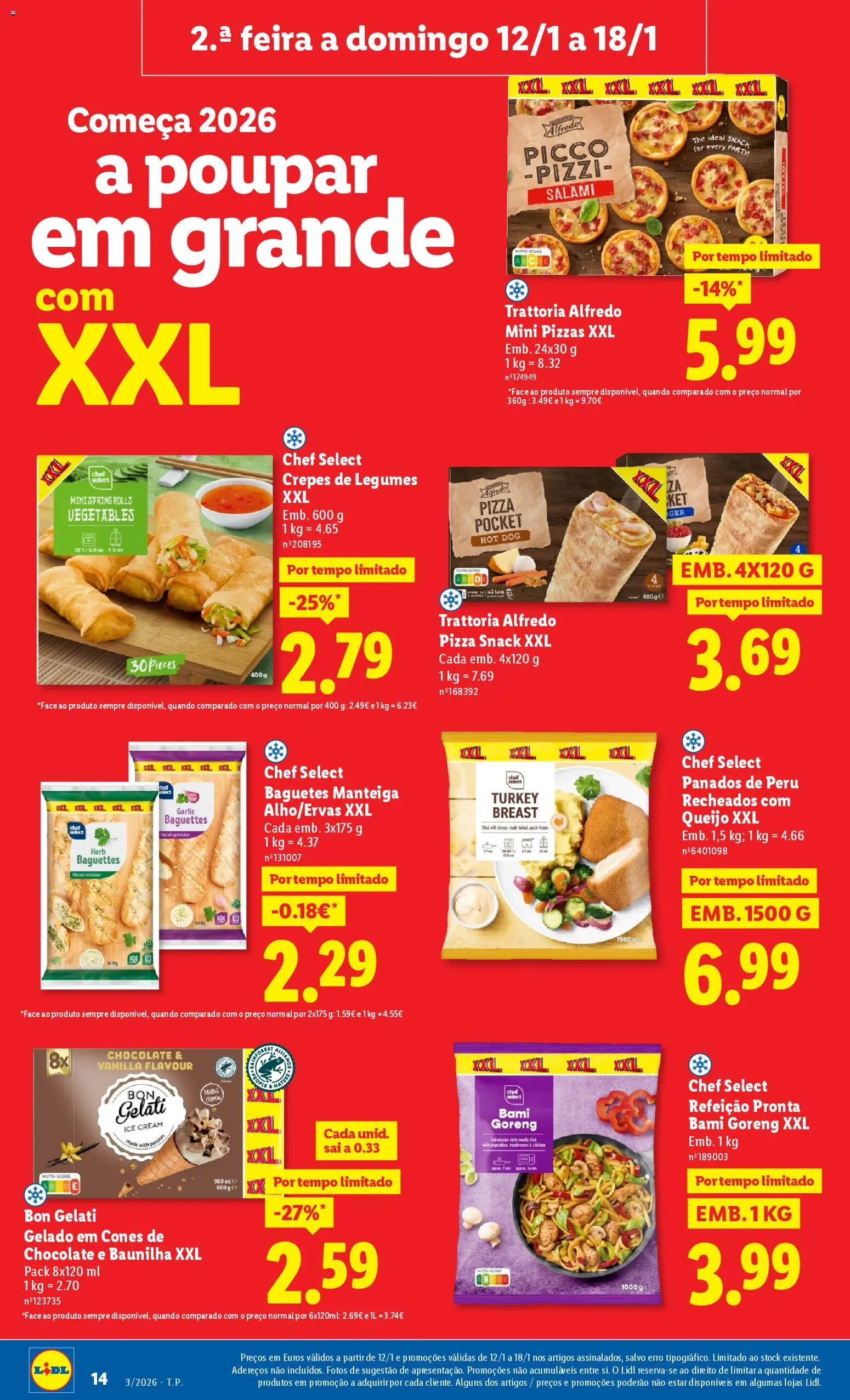 Lidl folheto │ válido de 12.01.2026 | Página: 14 | Produtos: Peru, Manteiga, Queijo, Chocolate