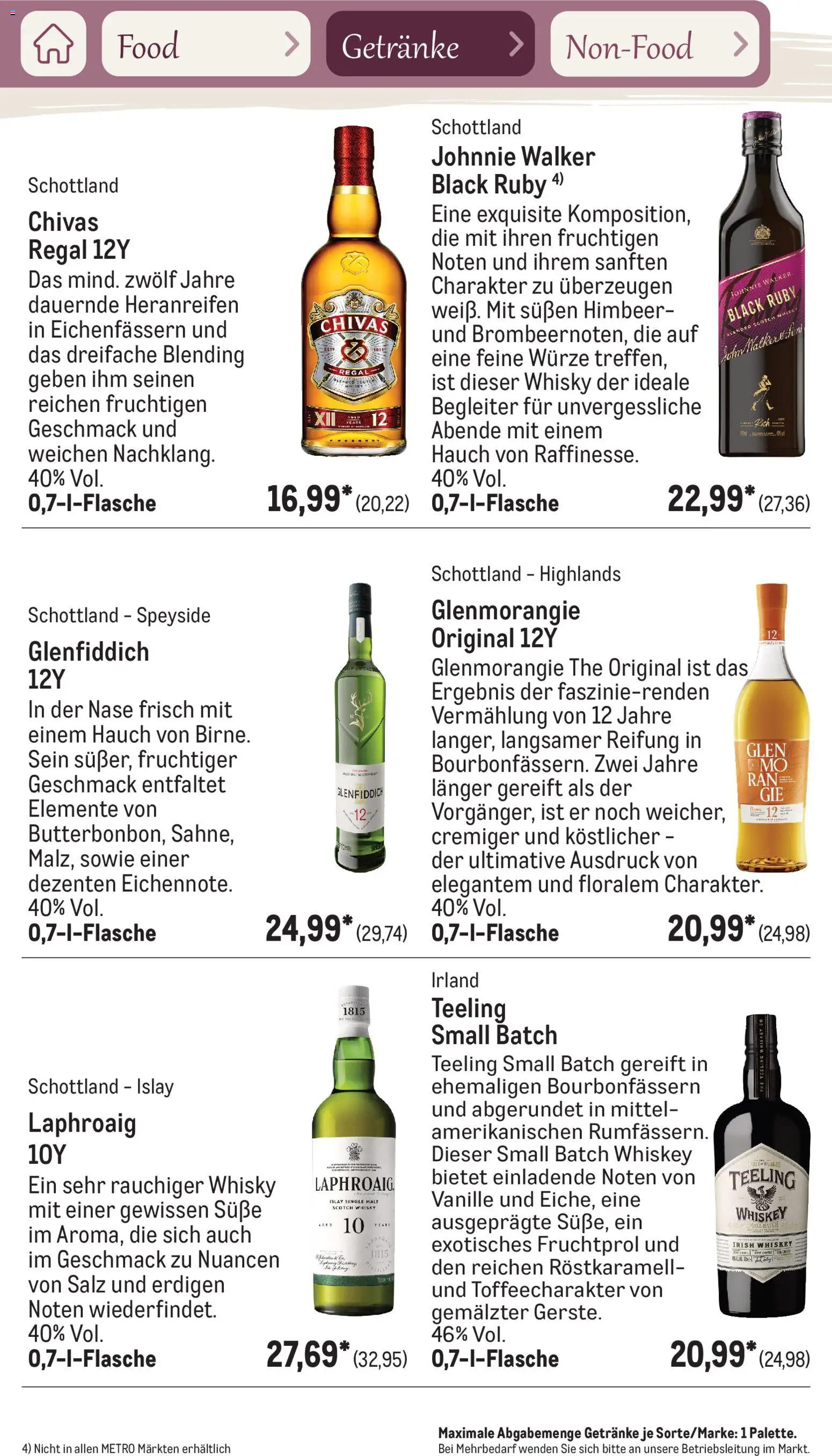 Metro Saisonkatalog Frühlingsgenuss – gültig ab 01.03.2026 | Seite: 77 | Produkte: Regal, Salz, Whiskey, Johnnie walker