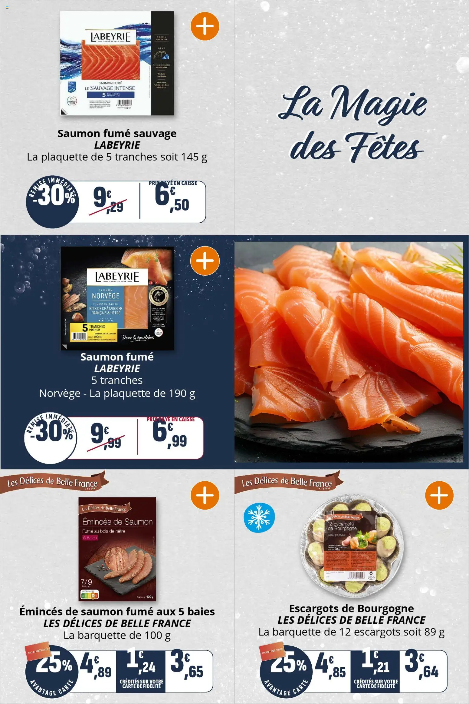 {H1} | Page: 12 | Produits: Saumon fumé, Escargots, Saumon