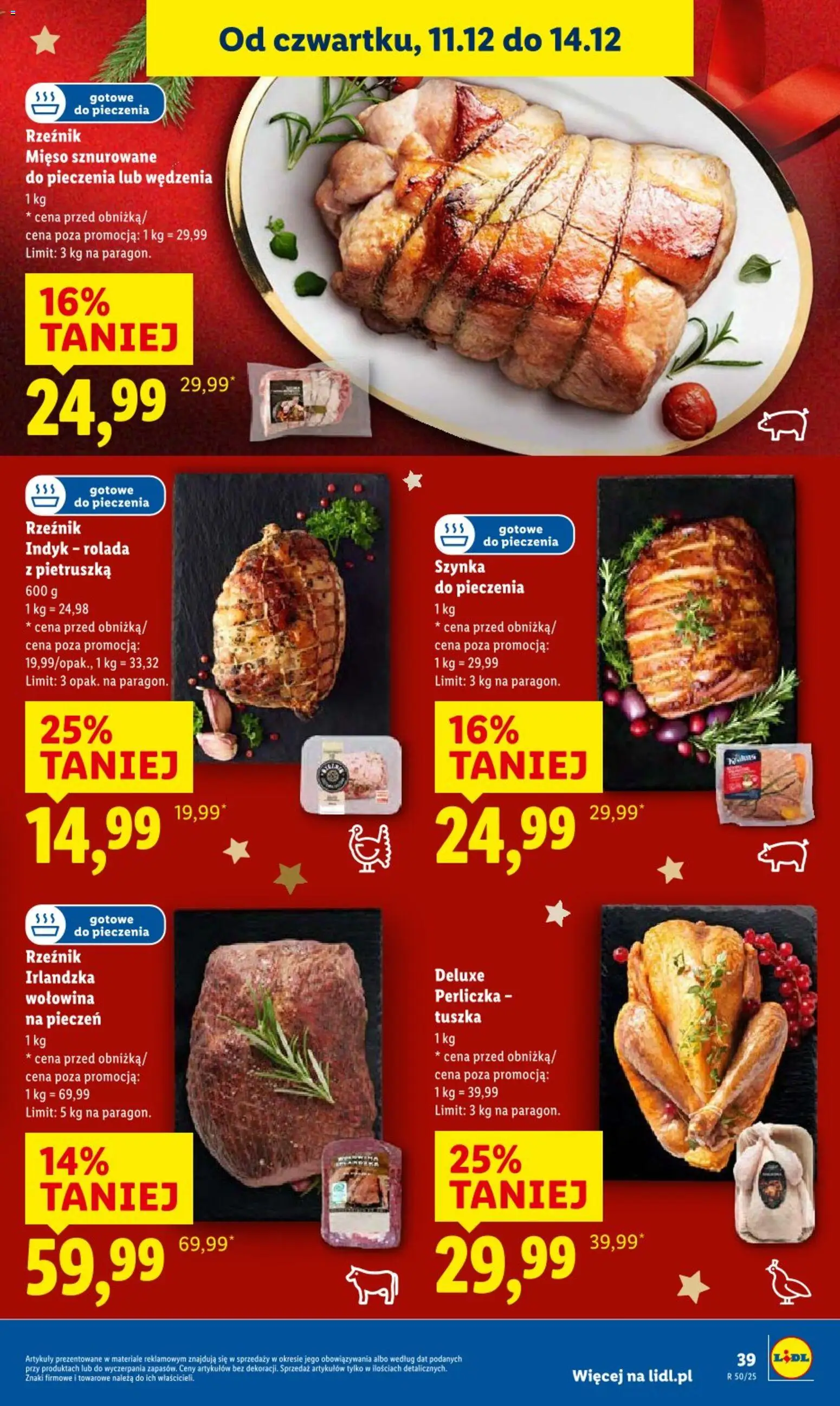 Lidl Gazetka od 11.12.2025 | Strona: 39 | Produkty: Pietruszka, Mięso, Rolada, Wołowina
