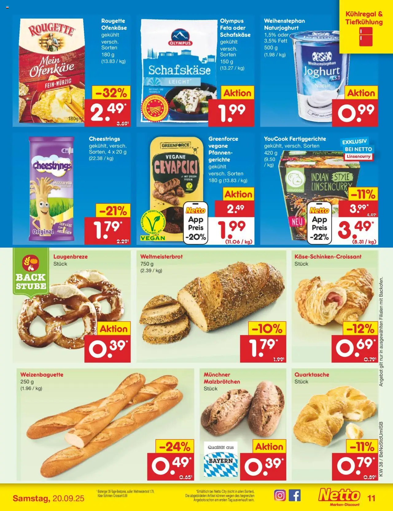 Netto Marken-Discount Prospekt 	 – gültig ab 15.09.2025 | Seite: 12 | Produkte: Youcook, Käse, Cevapcici, Fertiggerichte