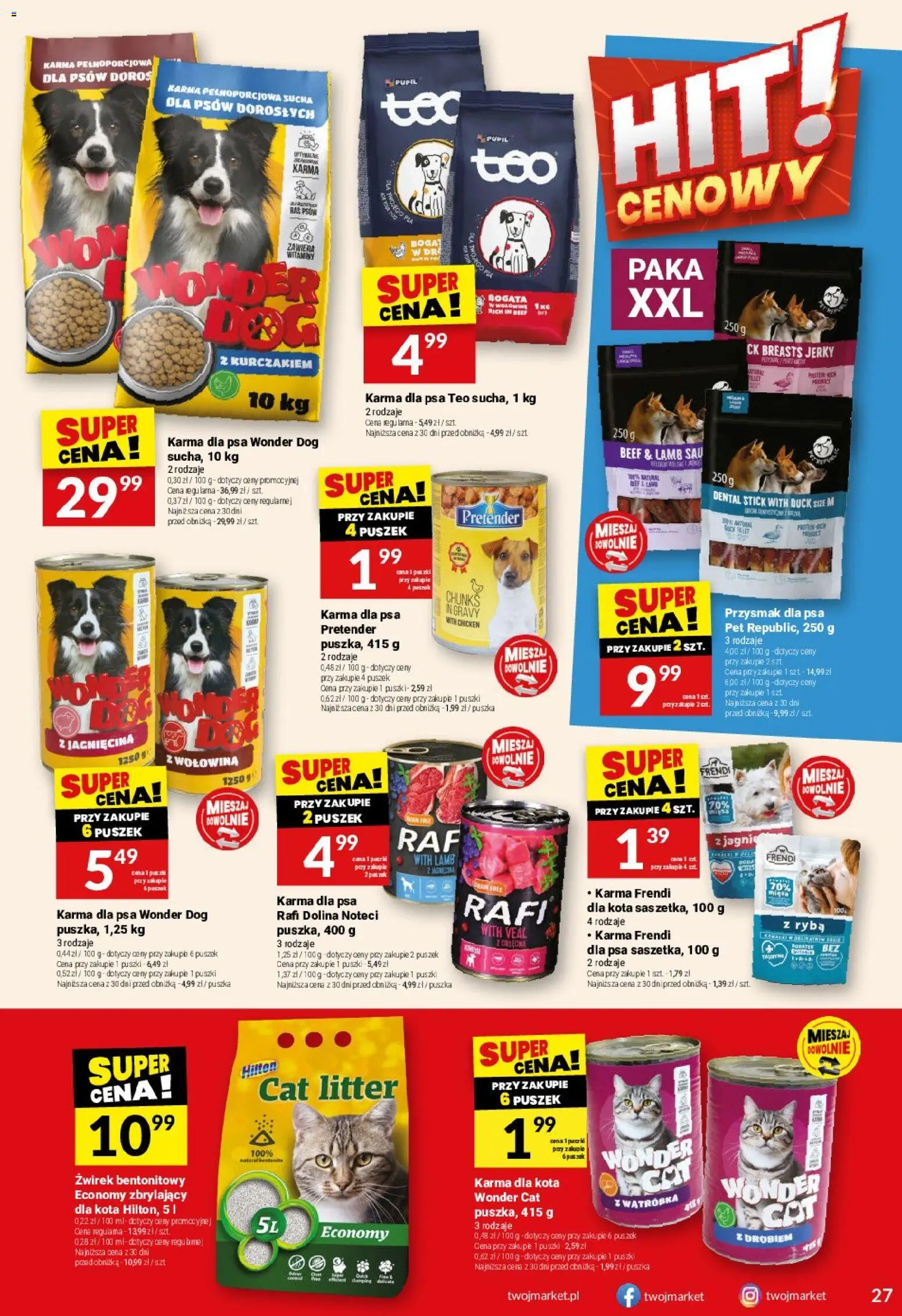 Twój Market Gazetka od 14.01.2026 | Strona: 27 | Produkty: Wątróbka, Jagnięcina, Żwirek bentonitowy, Ryba