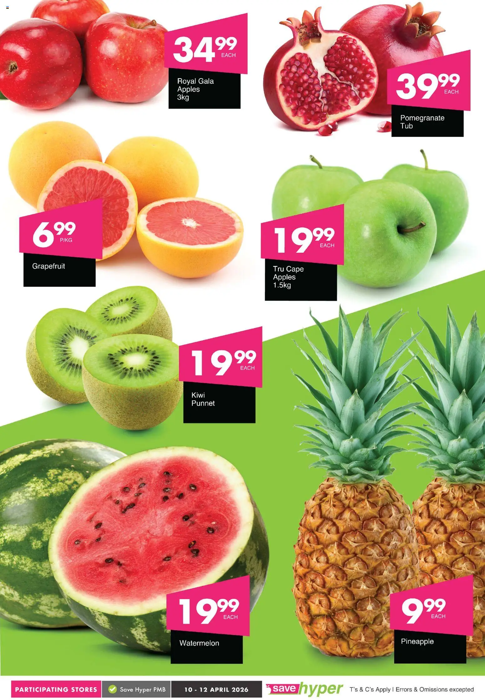 New Save catalogue – valid from 10.04.2026 | Page: 5 | Products: Apples, Pineapple, Kiwi, Grapefruit