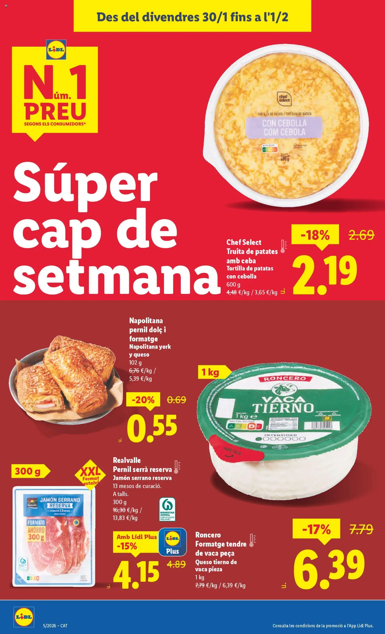 Lidl folleto │ válido desde el 26.01.2026 | Página: 30 | Productos: Jamón serrano, Queso, Jamón, Παγωμένο τσάι
