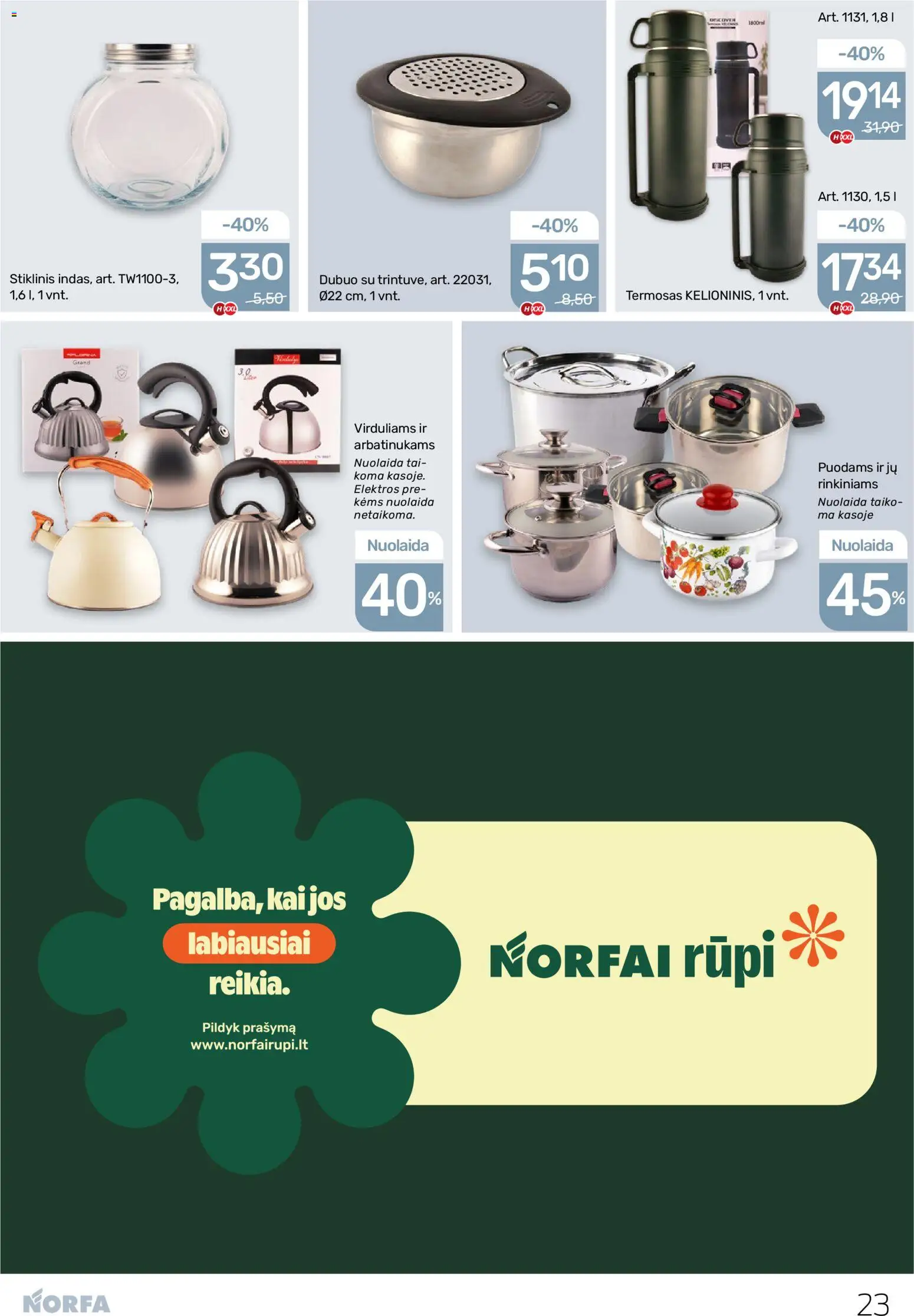 NORFA akcijos nuo 05.03.2026 | Puslapis: 23 | Prekių: Dubuo