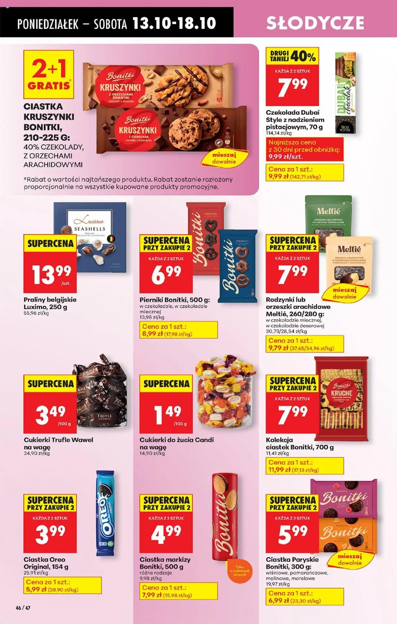 Biedronka gazetka od 13.10.2025 | Strona: 56 | Produkty: Pierniki, Cukierki trufle, Praliny, Cukierki