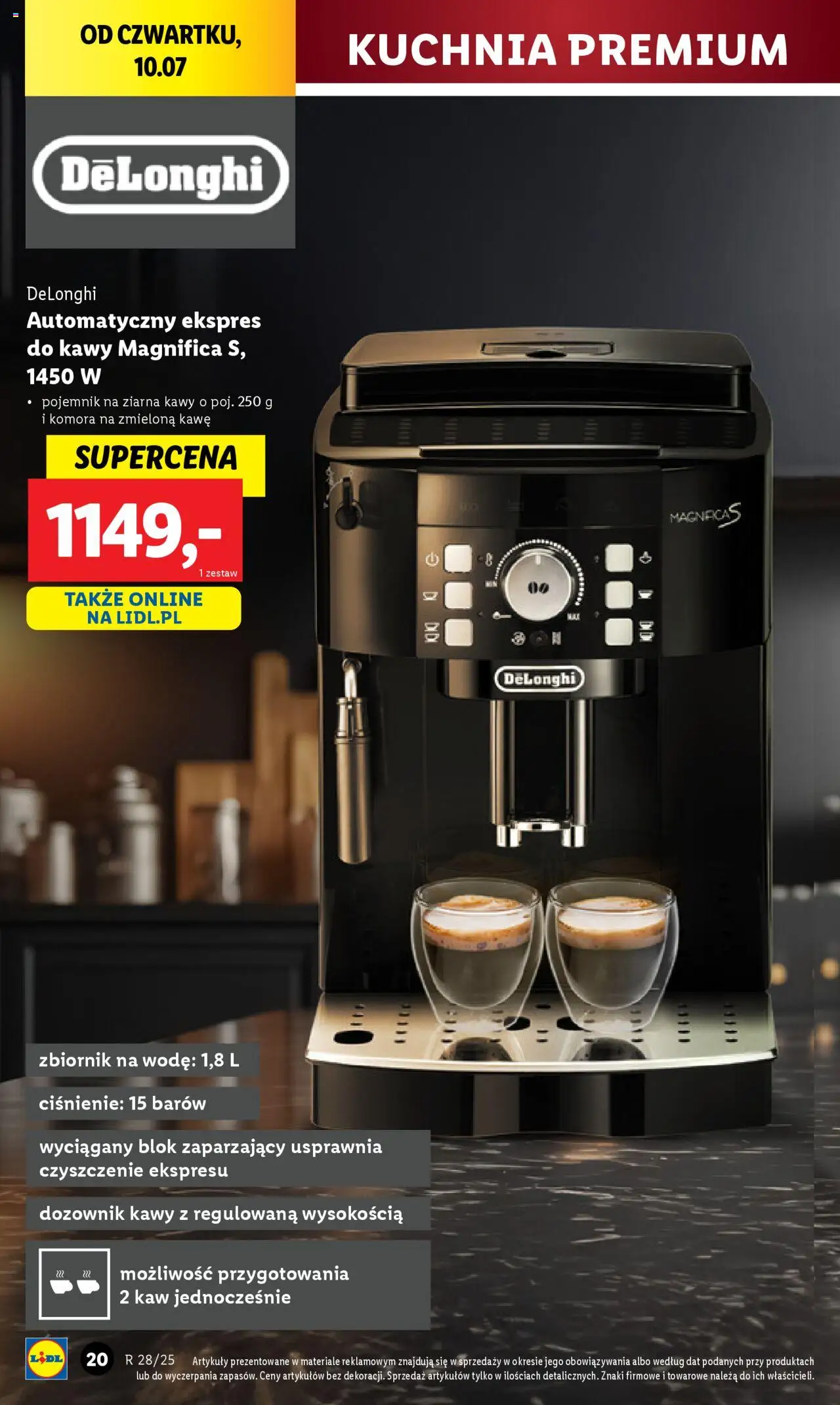 Lidl Katalog od 07.07.2025 | Strona: 22 | Produkty: Ekspres do kawy