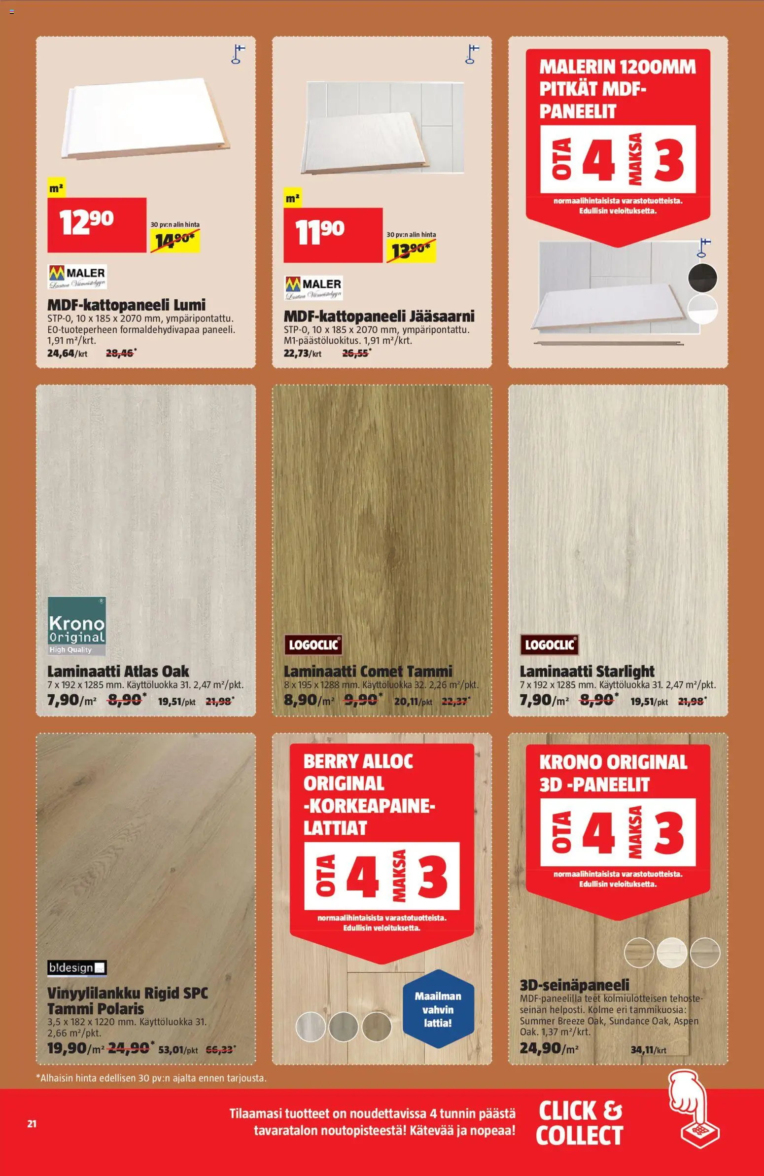 Bauhaus tarjoukset – voimassa 31.03.2026 alkaen | Sivu: 21 | Tuotteet: Laminaatti