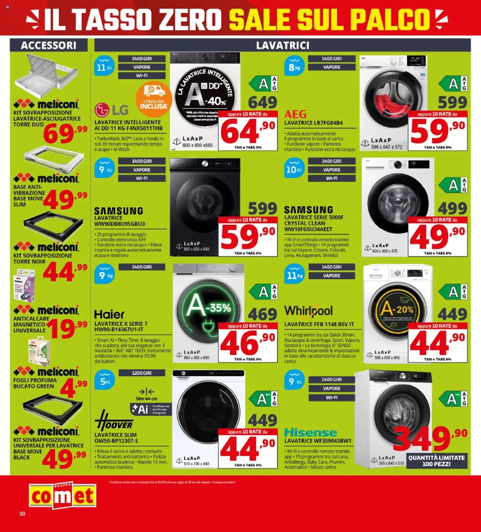 Volantino Comet del 19.02.2026 | Pagina: 30 | Prodotti: Anticalcare, Acqua, Lavatrice, Samsung