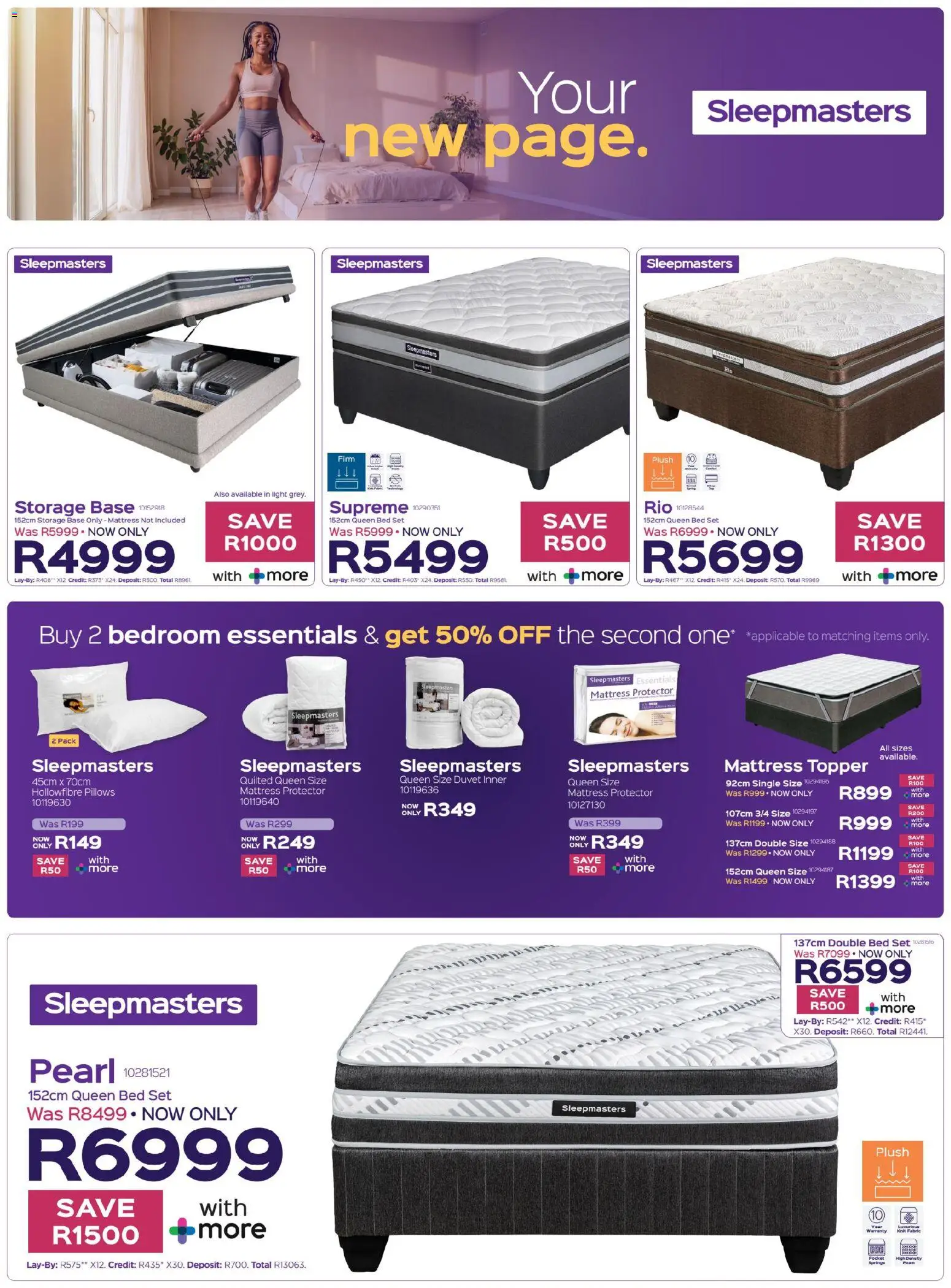 New Sleepmasters Specials catalogue – valid from 19.03.2026 | Page: 9 | Products: Duvet, Double bed, Queen bed, Light