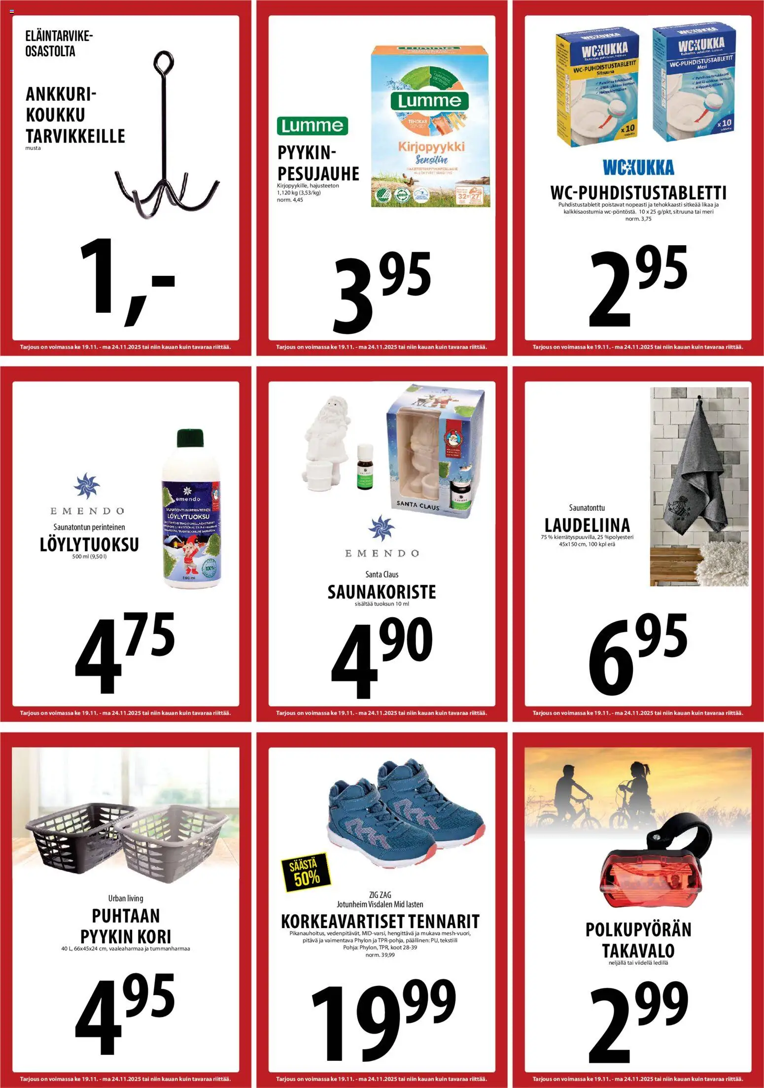 Tuuri tarjoukset – voimassa 19.11.2025 alkaen | Sivu: 21 | Tuotteet: Pesujauhe, Kori