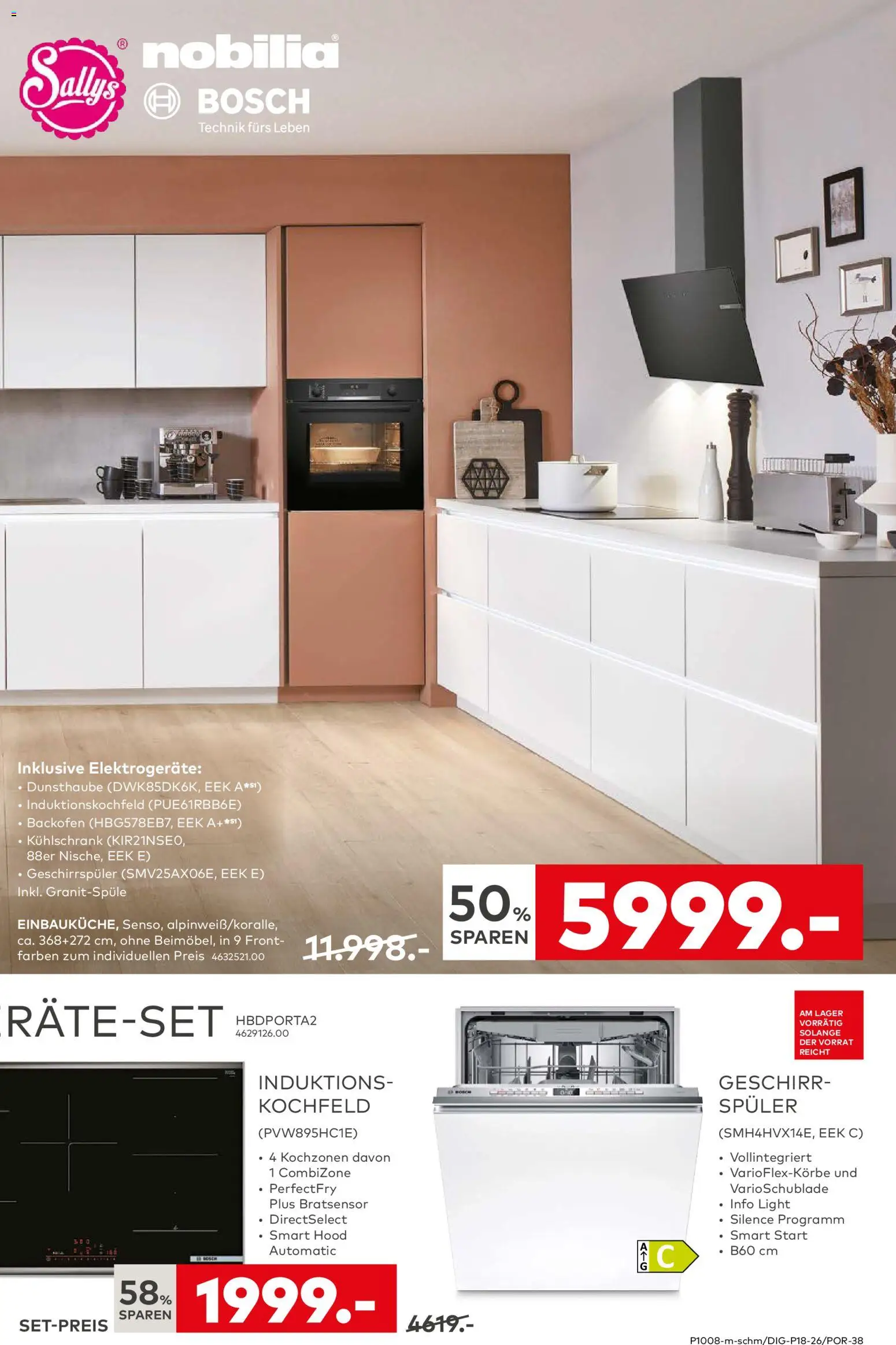 Porta! Küchentester gesucht! Berlin – gültig ab 19.04.2026 | Seite: 3 | Produkte: Bosch, Kühlschrank, Kochfeld, Backofen