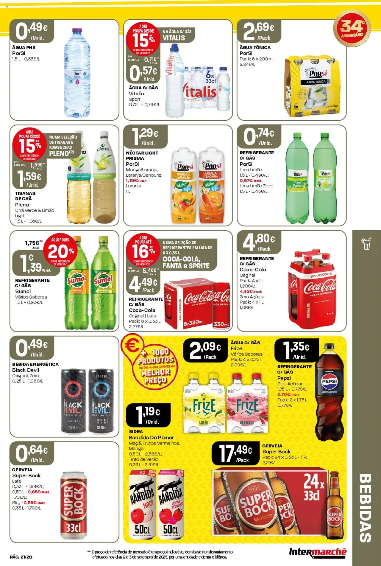 Intermarché Folheto Contact │ válido de 09.10.2025 | Página: 21 | Produtos: Base, Maça, Chá, Bebida