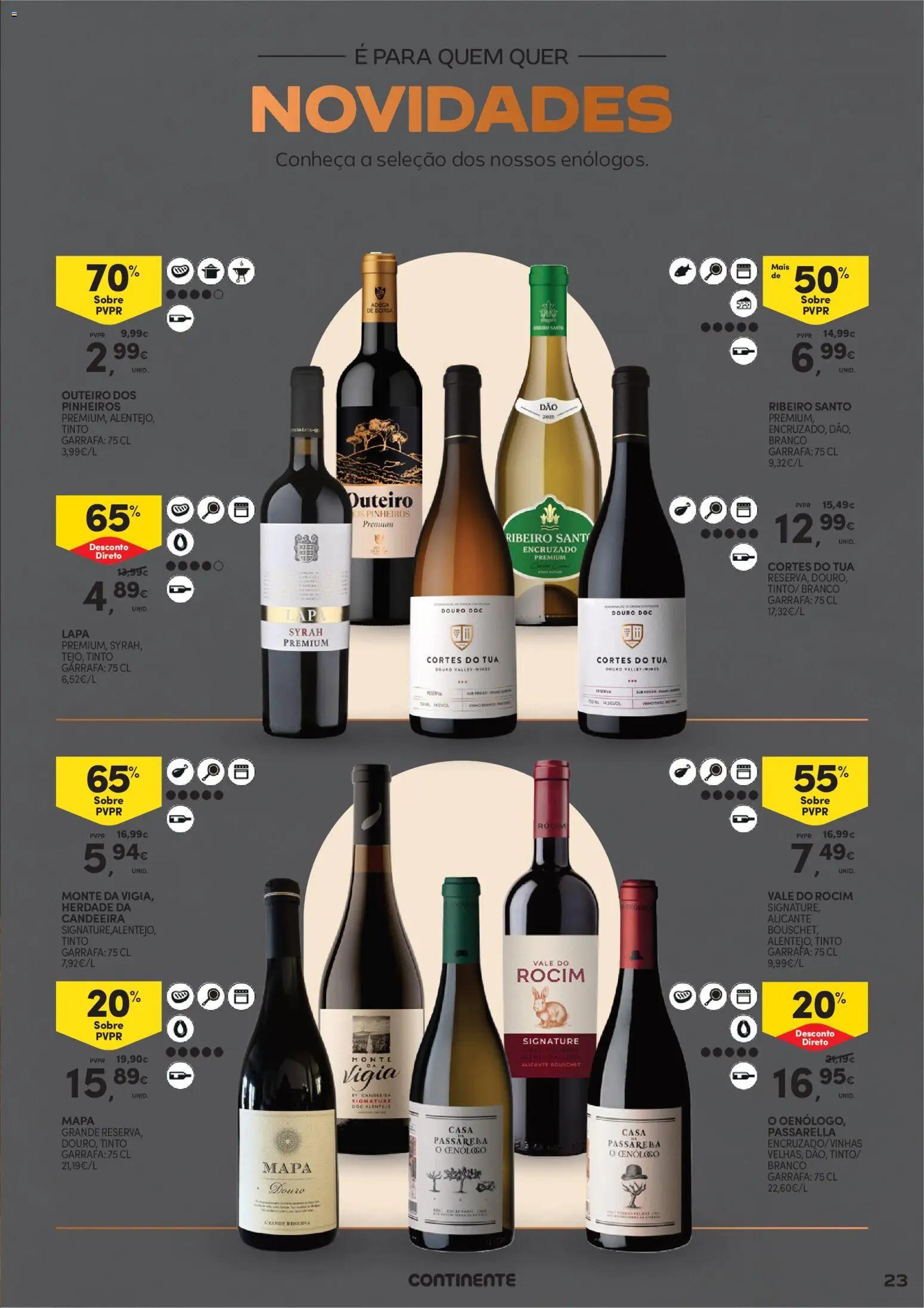 Continente - Queijos, Enchidos e Vinhos Aproveite para petiscar │ válido de 03.02.2026 | Página: 23 | Produtos: Vinho