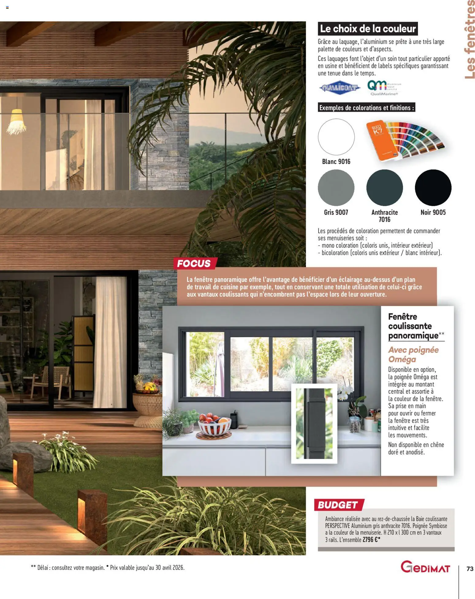 {H1} | Page: 73 | Produits: Coloration, Baie coulissante, Prise