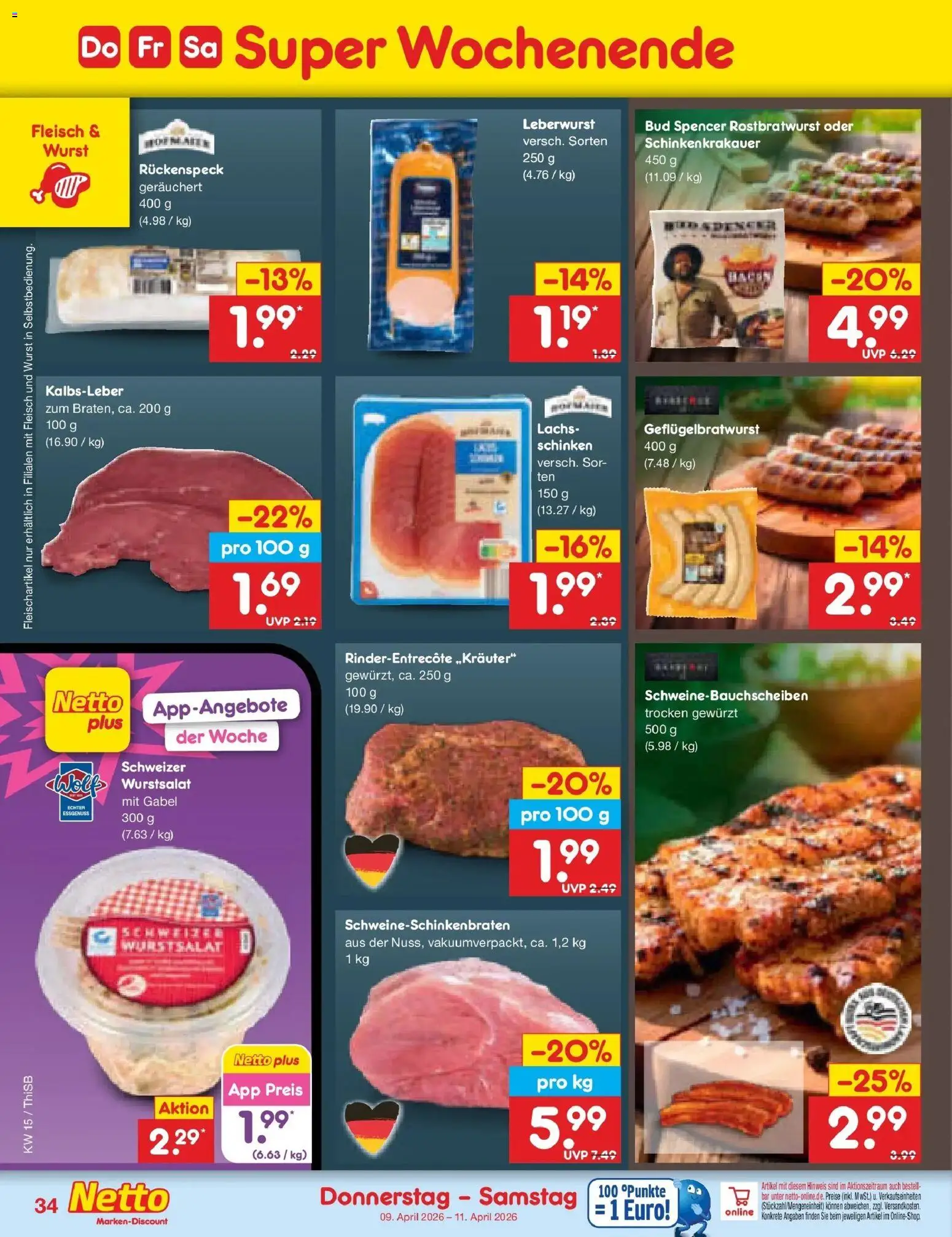 Netto Marken-Discount Prospekt Pirna	 – gültig ab 05.04.2026 | Seite: 50 | Produkte: Kalbsleber, Lachs, Schinken, Fleisch