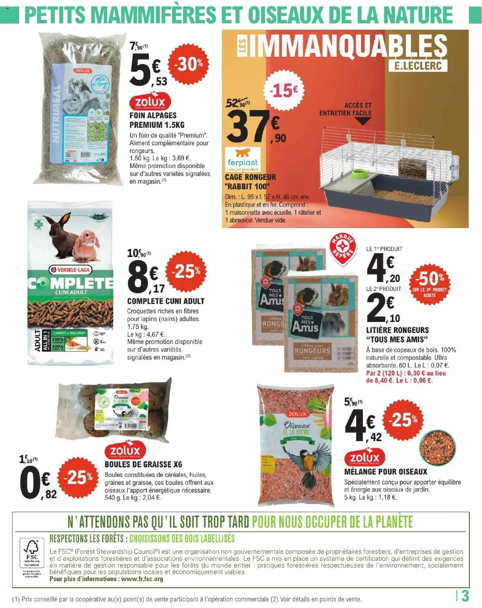 {H1} | Page: 3 | Produits: Base, Litière, Cage