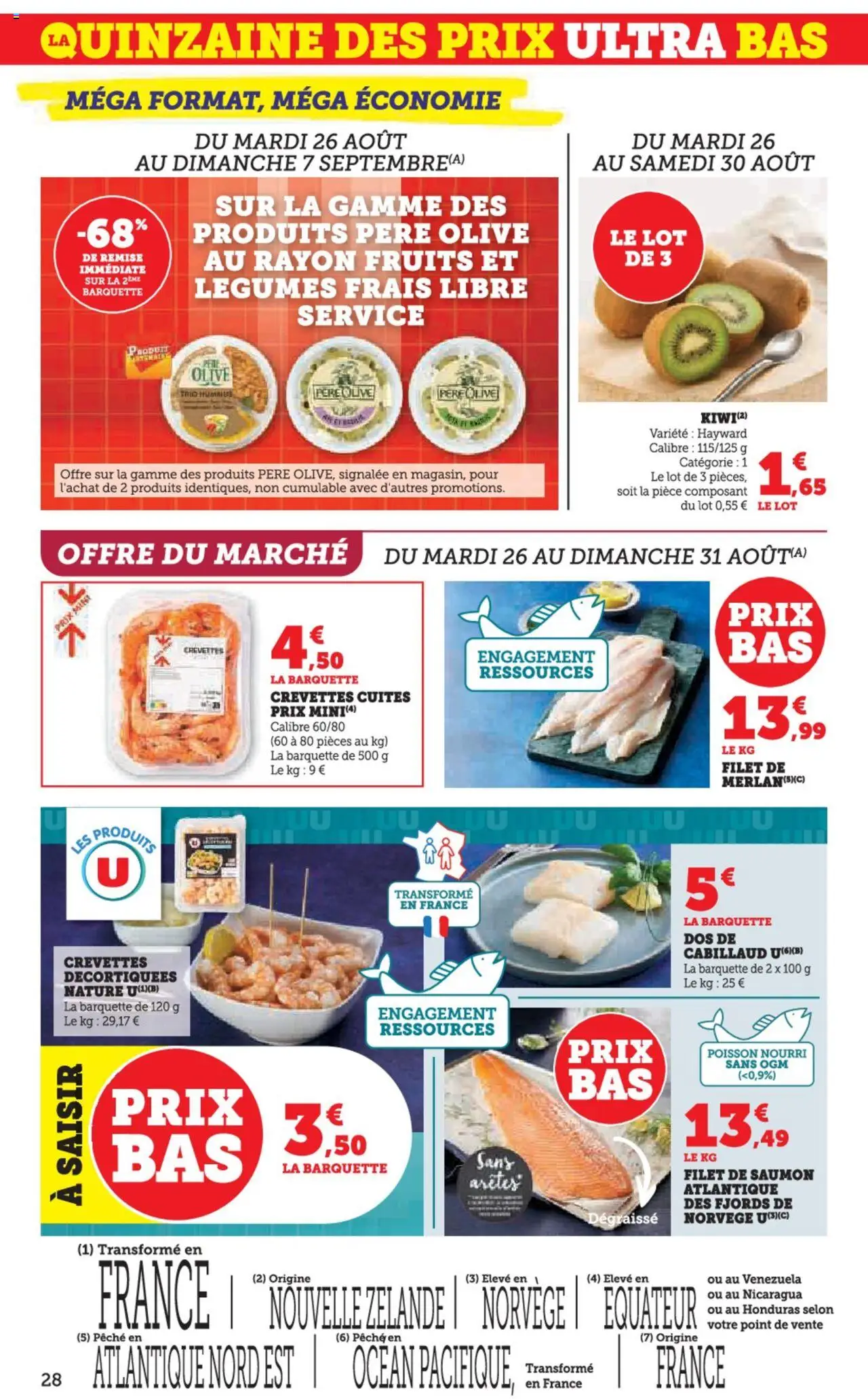  | Page: 28 | Produits: Olive, Pêche, Crevettes, Saumon