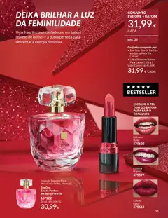 Pré-visualização CONJUNTO EVE ONE + BATOM, Conjunto composto por: Eve One Eau de Parfum em Spray Para Ela | 50 ml | + Ultra Shimmer Batom Para Lábios | 3,6 g | válido de 01.12.2025 | Página: 35 | Produtos: Pimenta, Fragrância, Batom