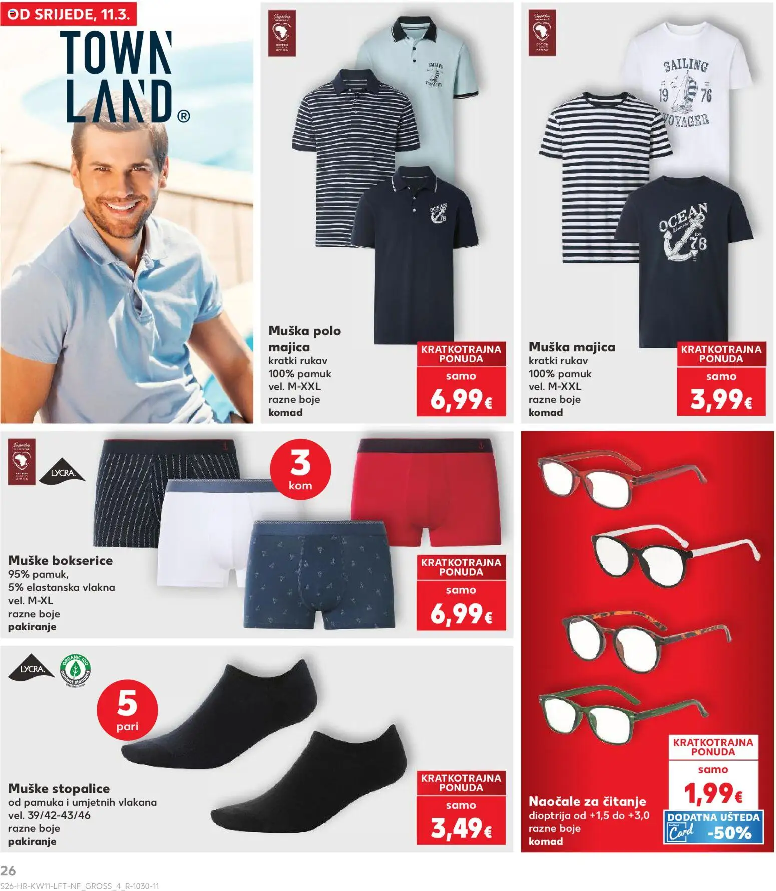 Kaufland katalog | vrijedi od 11.03.2026 | Stranica: 26 | Proizvodi: Majica, Bokserice, Naočale