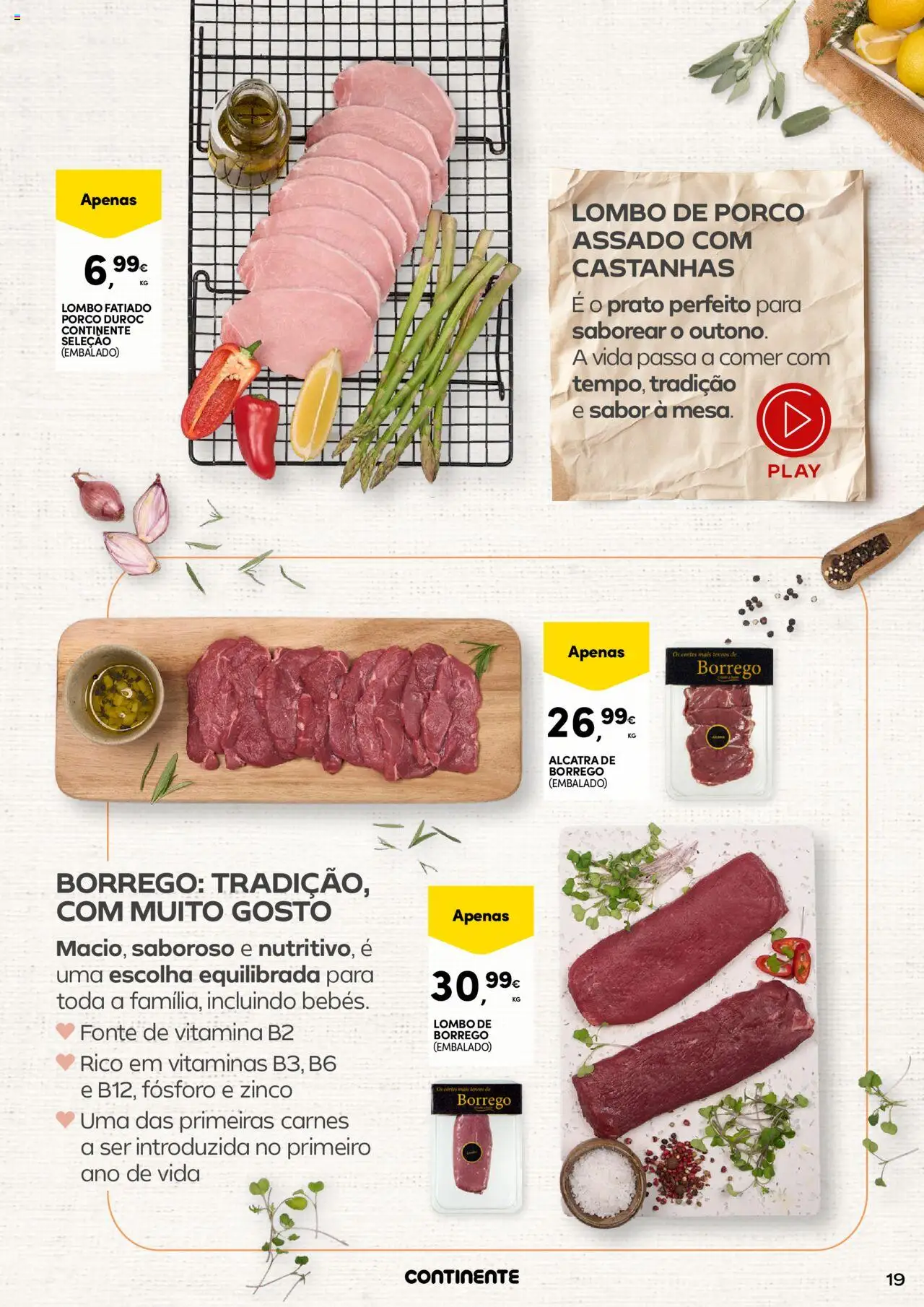 Continente - Frescos: O outono vem cheio de sabor │ válido de 21.10.2025 | Página: 19 | Produtos: Castanhas, Lombo