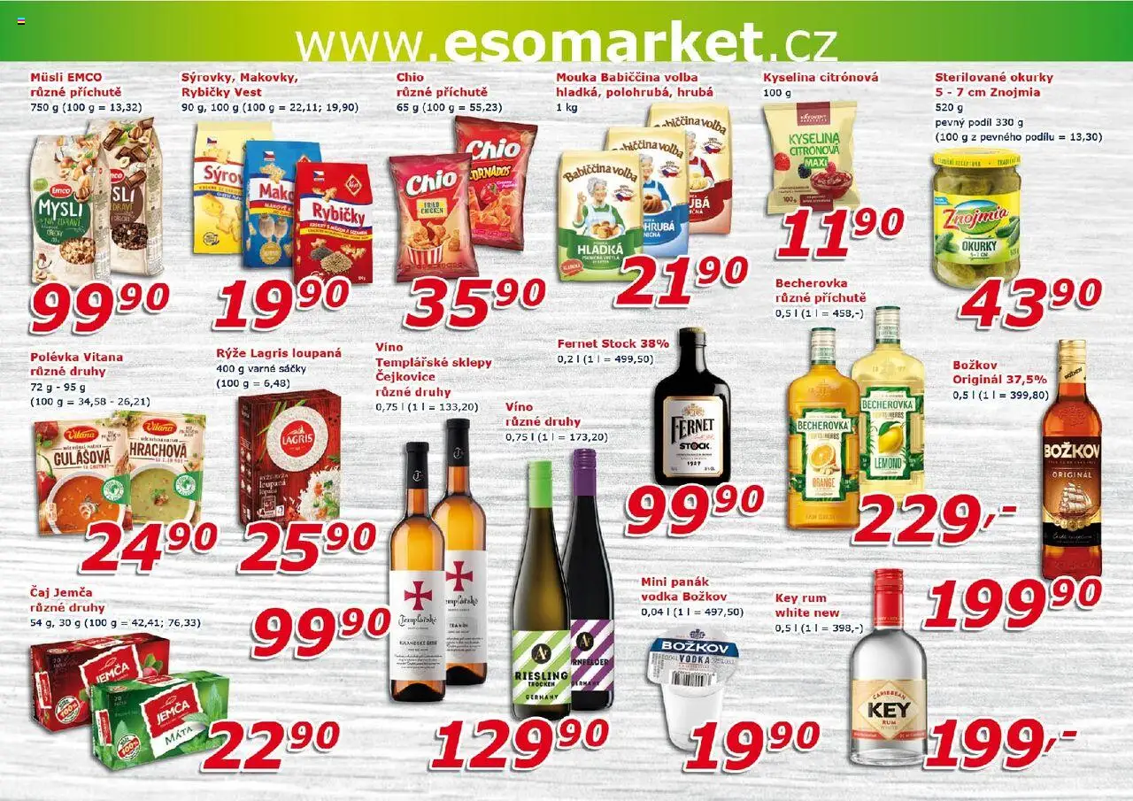 Eso market leták od 17.09.2025 | Strana: 6 | Produkty: Rum, Vodka, Becherovka, Mysli