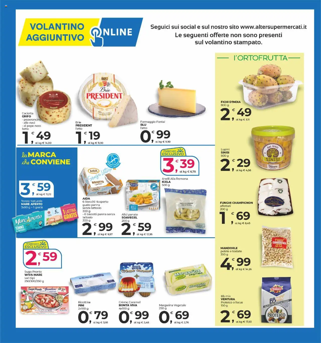 Volantino Alter Discount del 18.09.2025 | Pagina: 13 | Prodotti: Panna, Ricotta, Margarina, Sugo