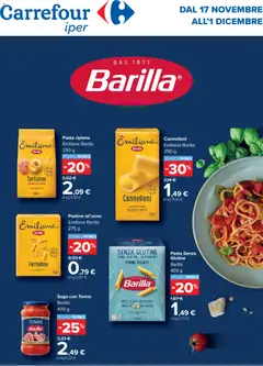 Anteprima del volantino Carrefour Iper Barilla catalogo valido a partire dal 17.11.2025