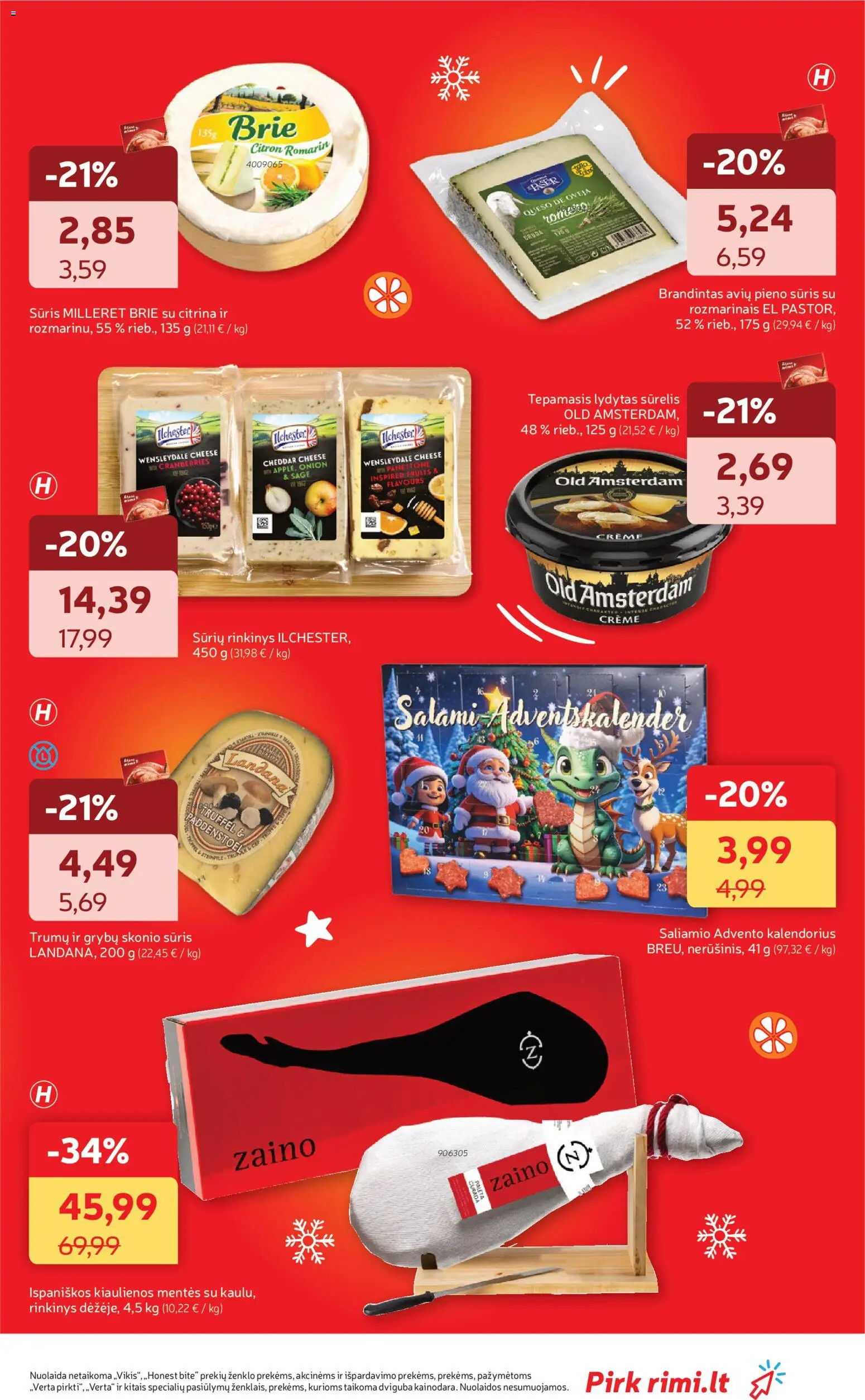 Rimi akcijos nuo 25.11.2025 | Puslapis: 11 | Prekių: Sūrelis, Kiaulienos, Sūris