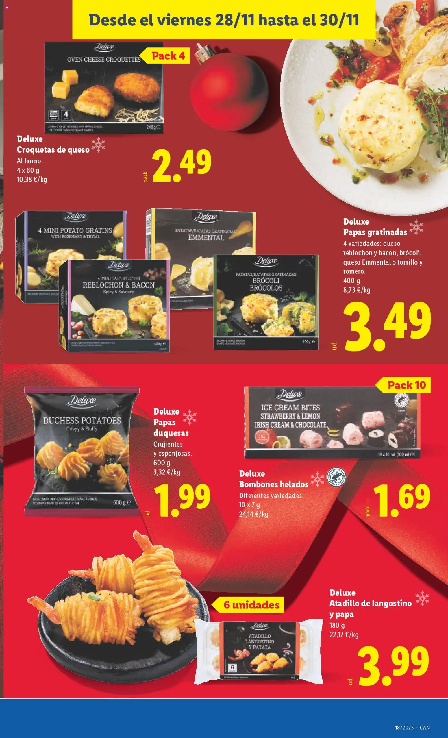 Lidl - Canarias  │ válido desde el 24.11.2025 | Página: 23 | Productos: Queso, Chocolate, Croquetas, Langostino