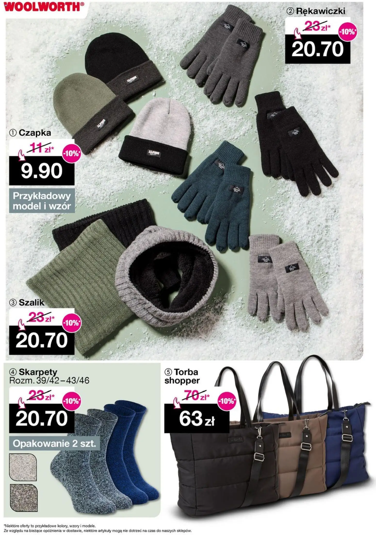 Woolworth Gazetka od 28.11.2025 | Strona: 9 | Produkty: Skarpety, Szalik, Czapka, Torba