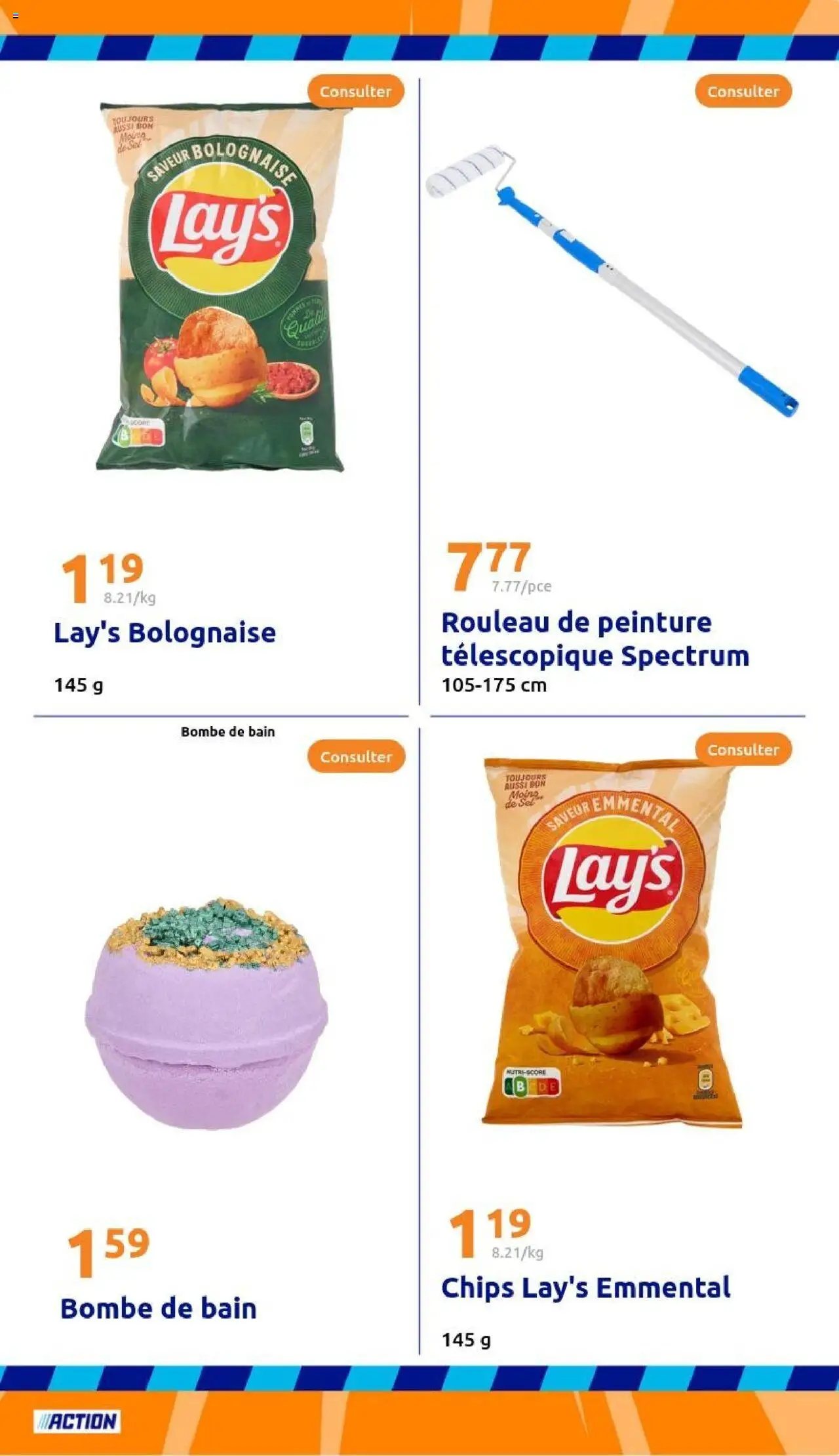  | Page: 29 | Produits: Emmental, Rouleau, Sel, Chips