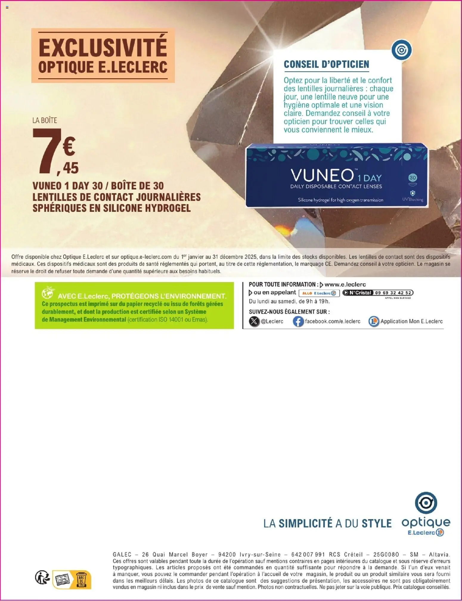 {H1} | Page: 8 | Produits: Marcel, Lentilles de contact, Lentille