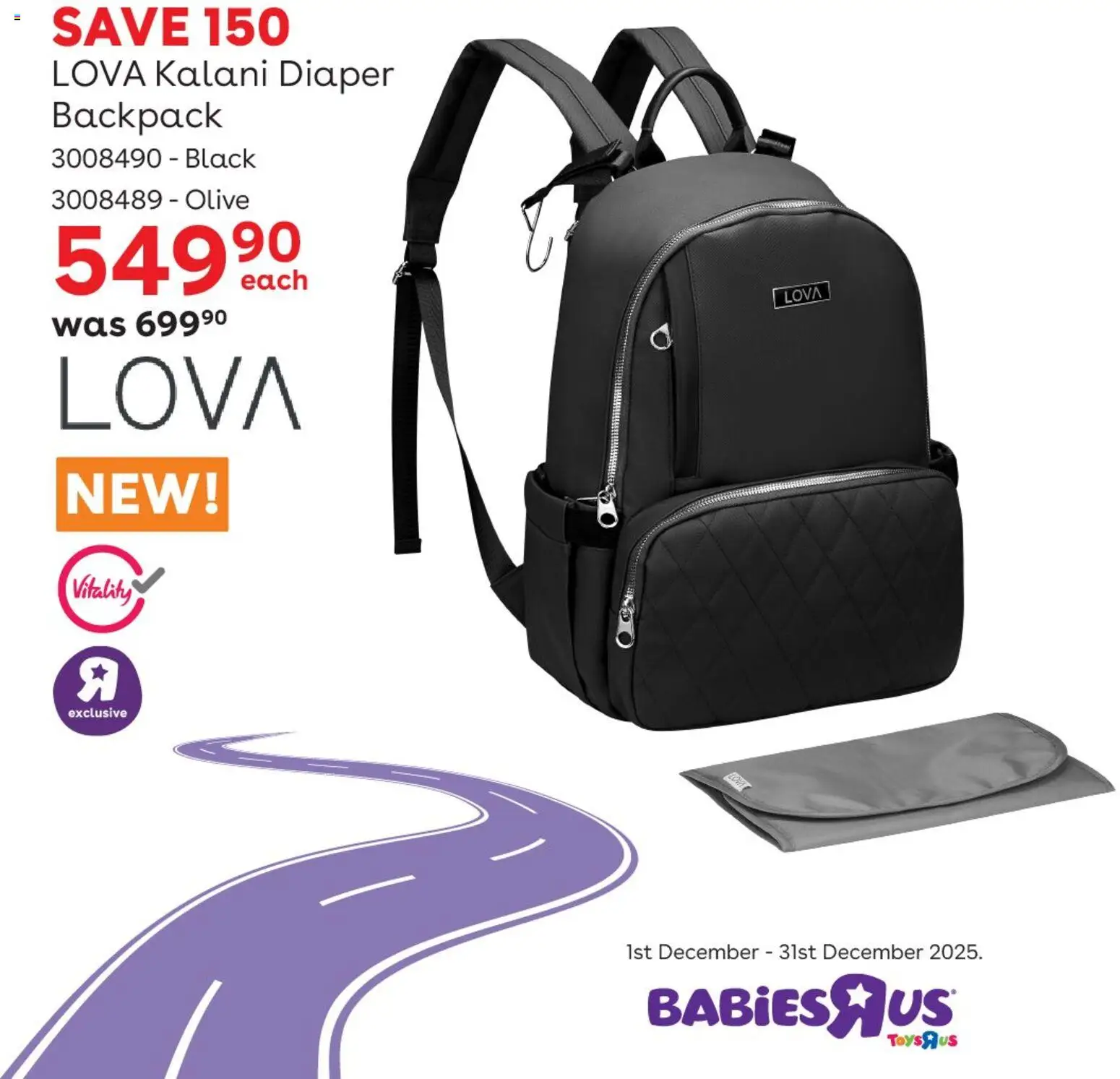 New Babies R Us catalogue – valid from 01.12.2025 | Page: 3 | Products: Backpack