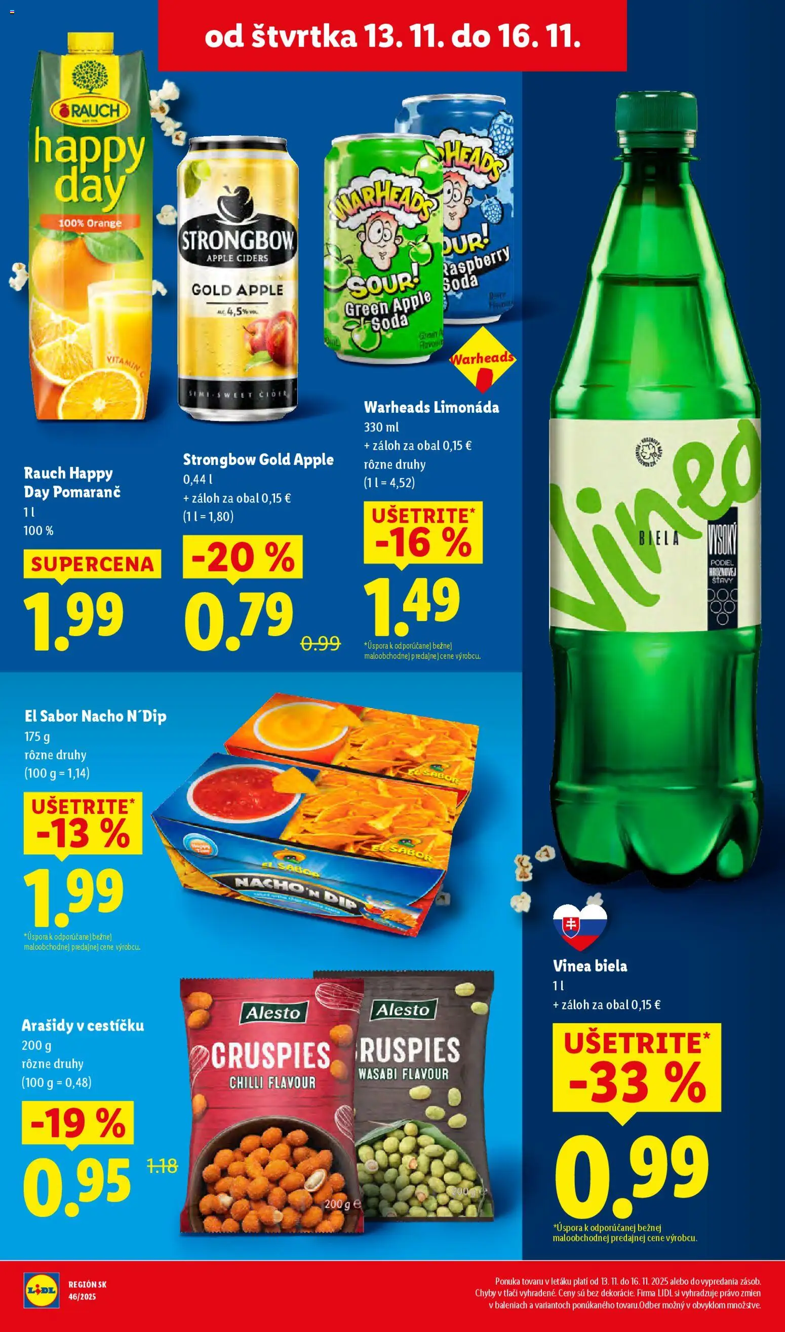 Nové Lidl akcie – leták je platný od 10.11.2025 | Strana: 81 | Produkty: Chilli, Apple, Strongbow, Arašidy