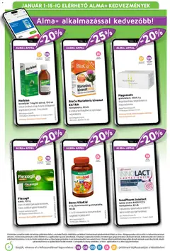 Alma Gyógyszertárak Akciós újság - amely érvényes a következő dátumtól: 01.01.2026 | Oldal: 2