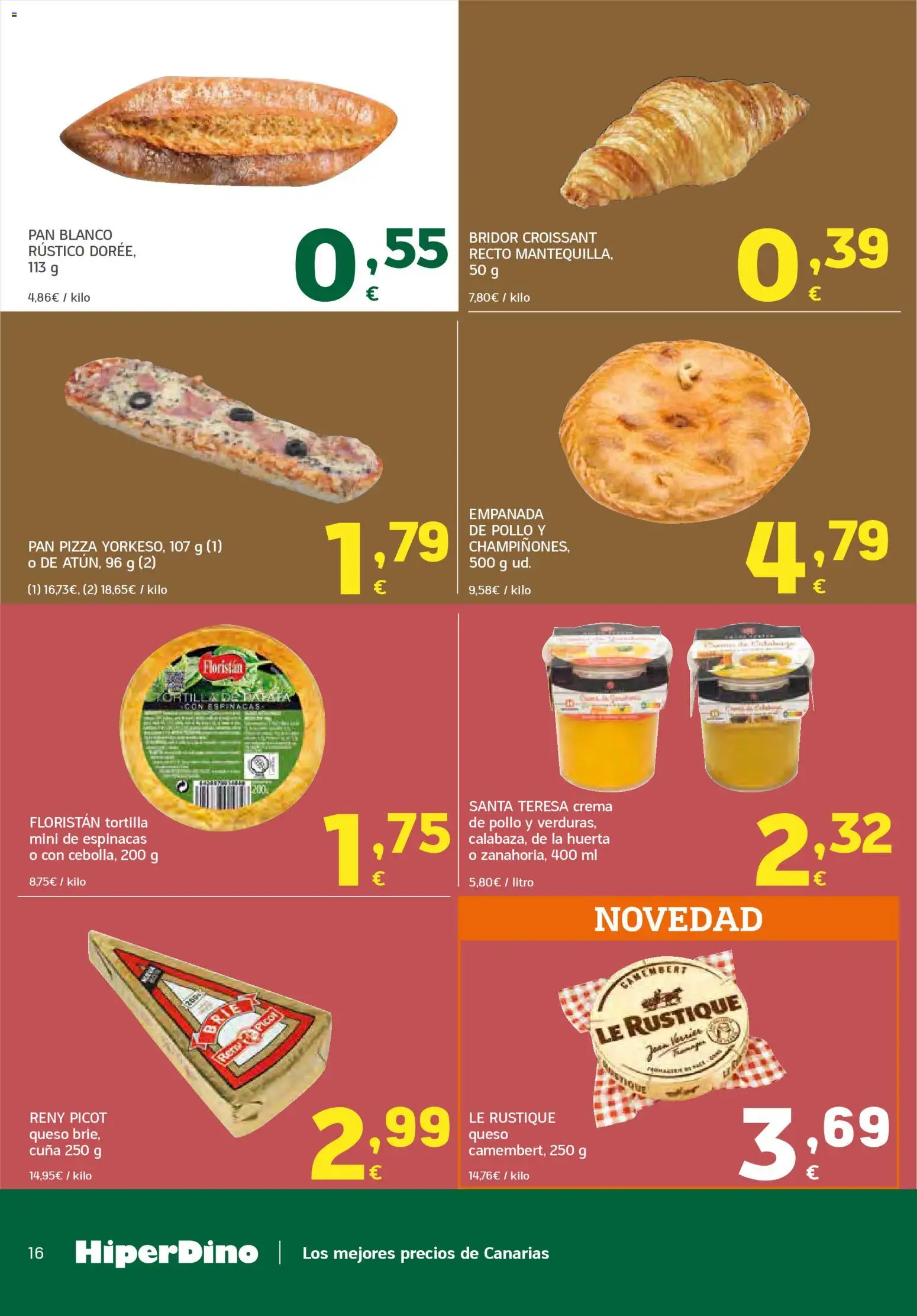 HiperDino folleto │ válido desde el 23.04.2026 | Página: 16 | Productos: Croissant, Πορσελάνη, Crema, Cuna