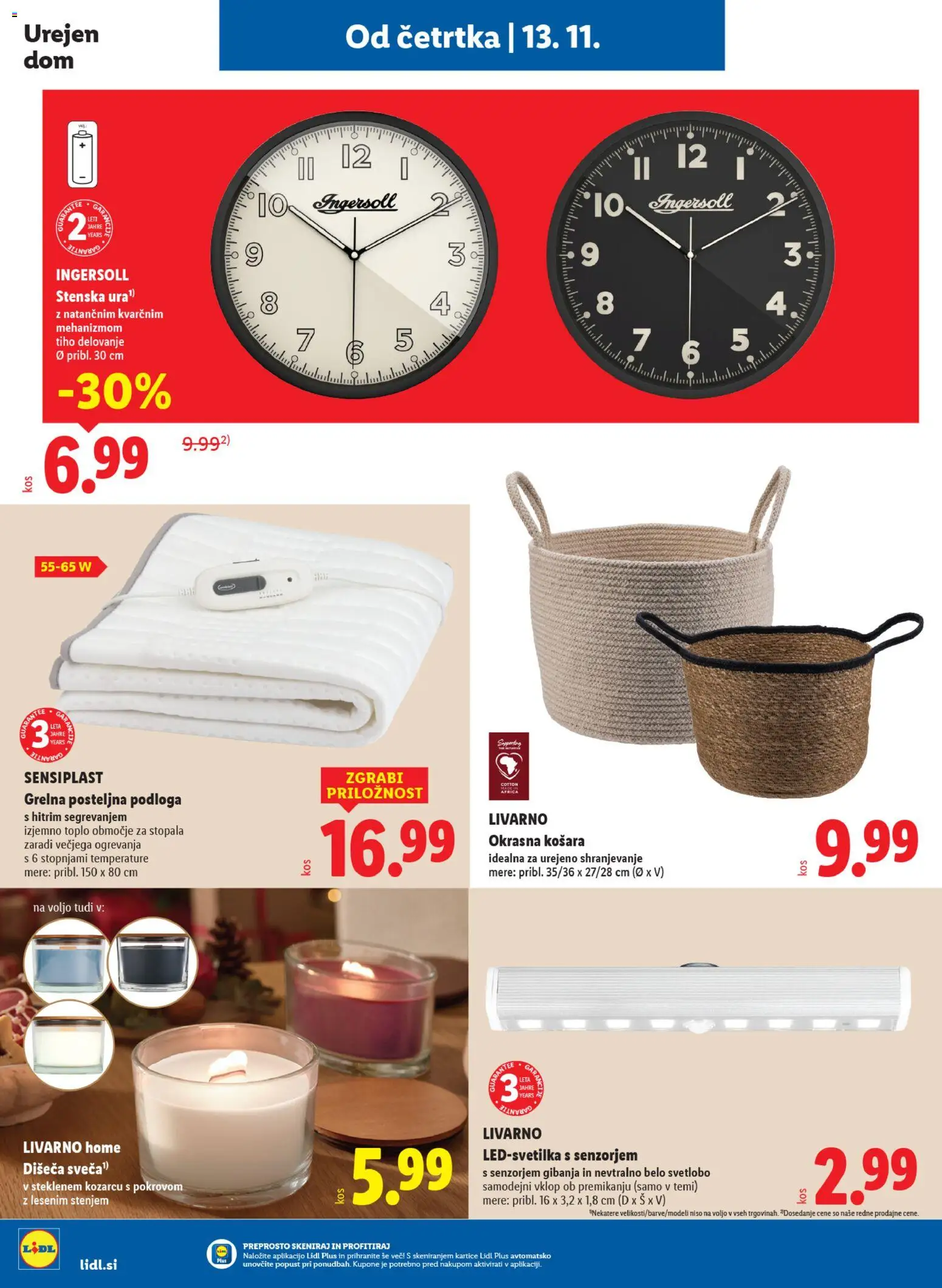 Novi Lidl katalog ponudbe – veljaven od 13.11.2025 | Stran: 38 | Izdelki: Košara, Sveča, Podloga