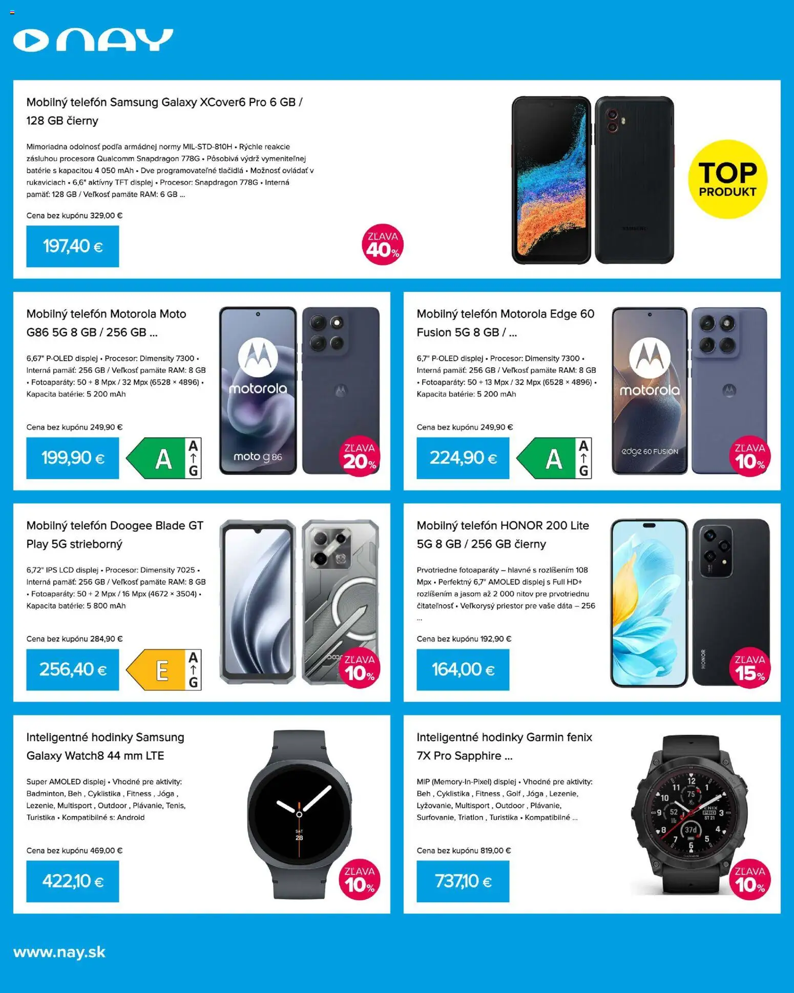 Nové NAY Elektrodom akcie – leták je platný od 09.03.2026 | Strana: 2 | Produkty: Garmin, Rám, Inteligentné hodinky, Telefón